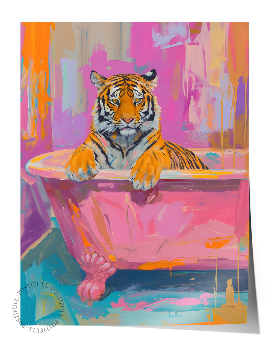 Çerçevesiz Poster Tablo, Duvar Posteri, Kağıt Poster, Pop Art Leopar , Maximalist No:128