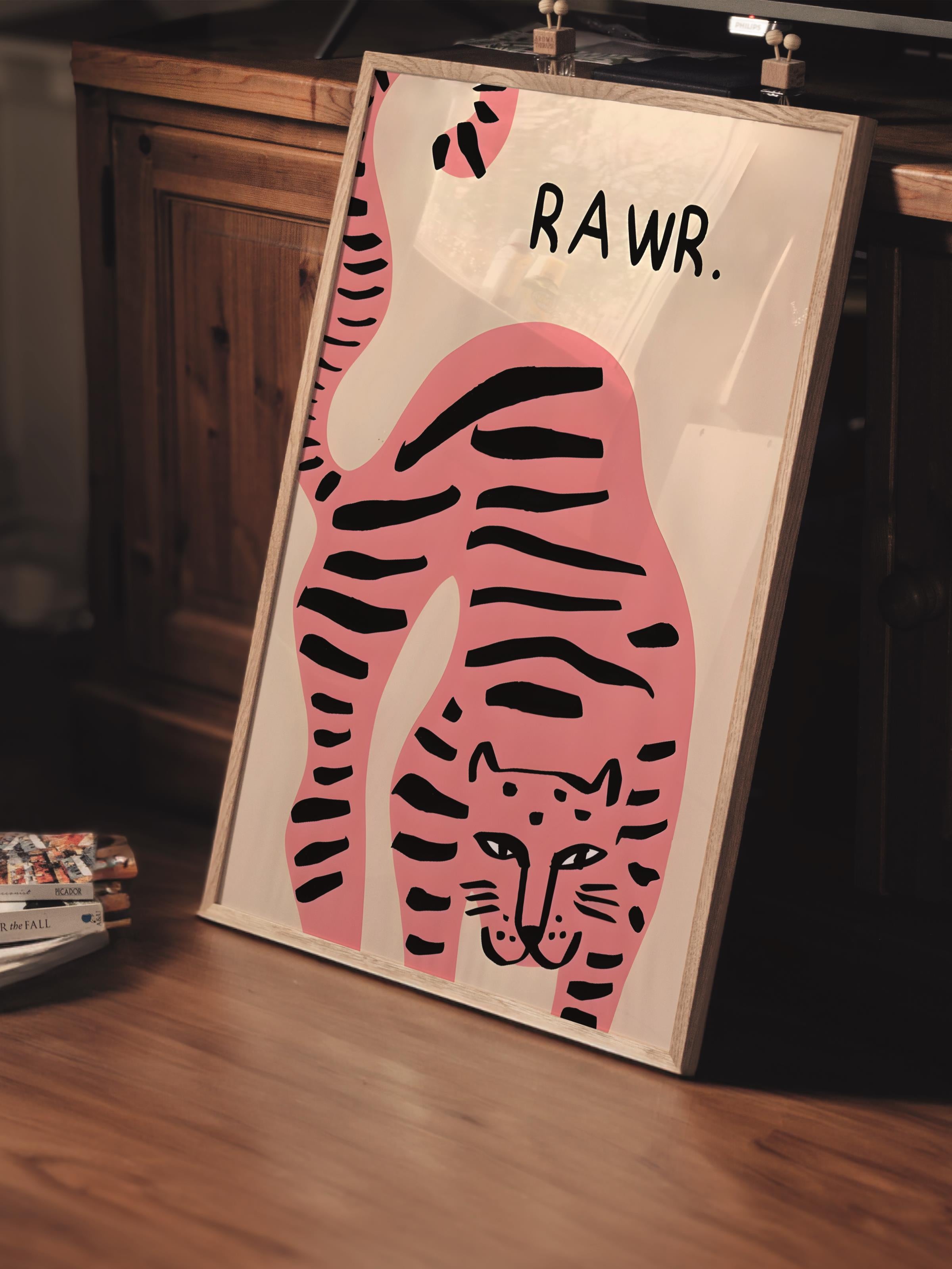 Çerçevesiz Poster Tablo, Duvar Posteri, Kağıt Poster, Kaplanın Fısıltısı , Maximalist No:112