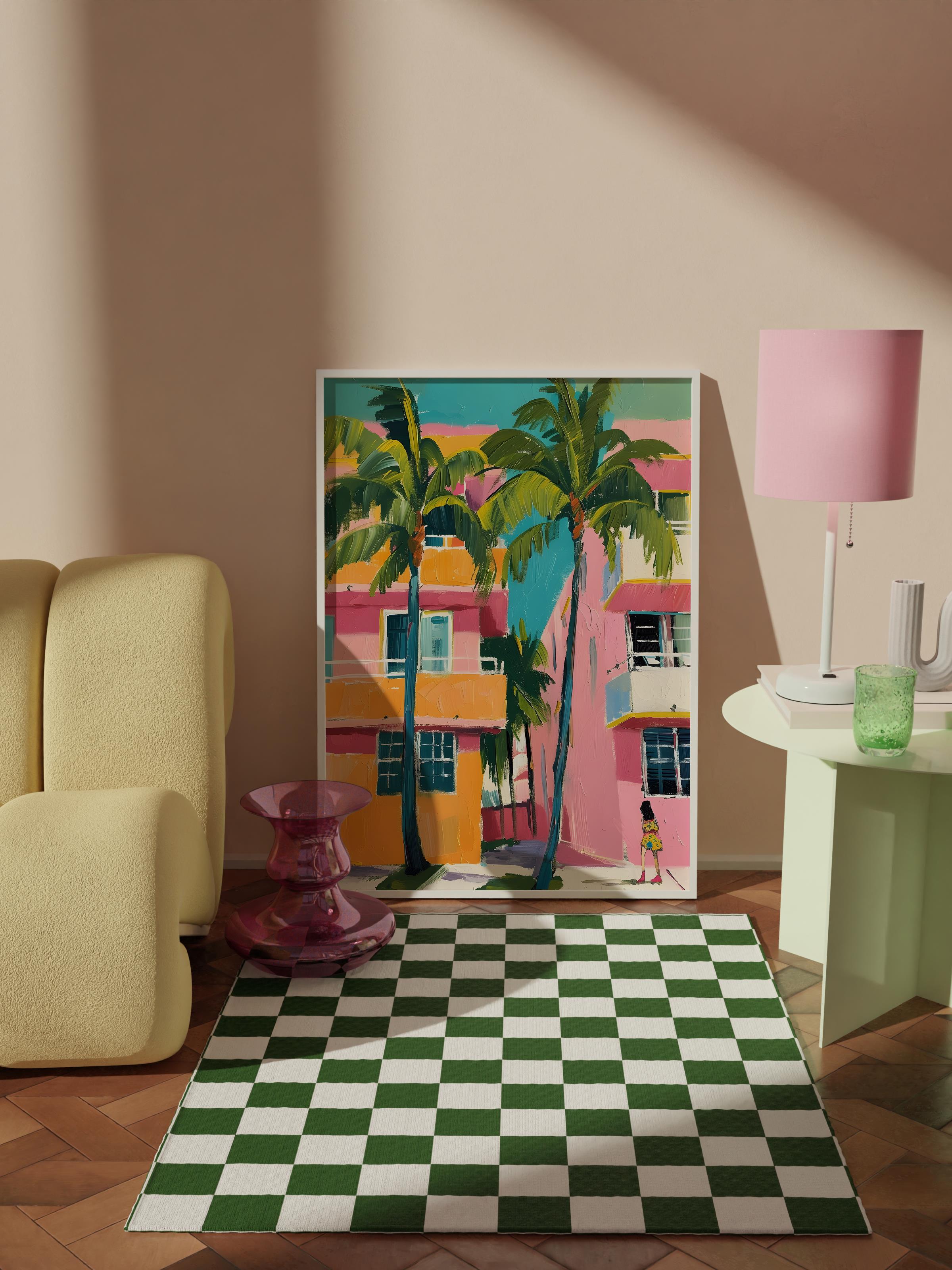 Çerçevesiz Poster Tablo, Duvar Posteri, Kağıt Poster, Tropikal Sessizlik , Maximalist No:141