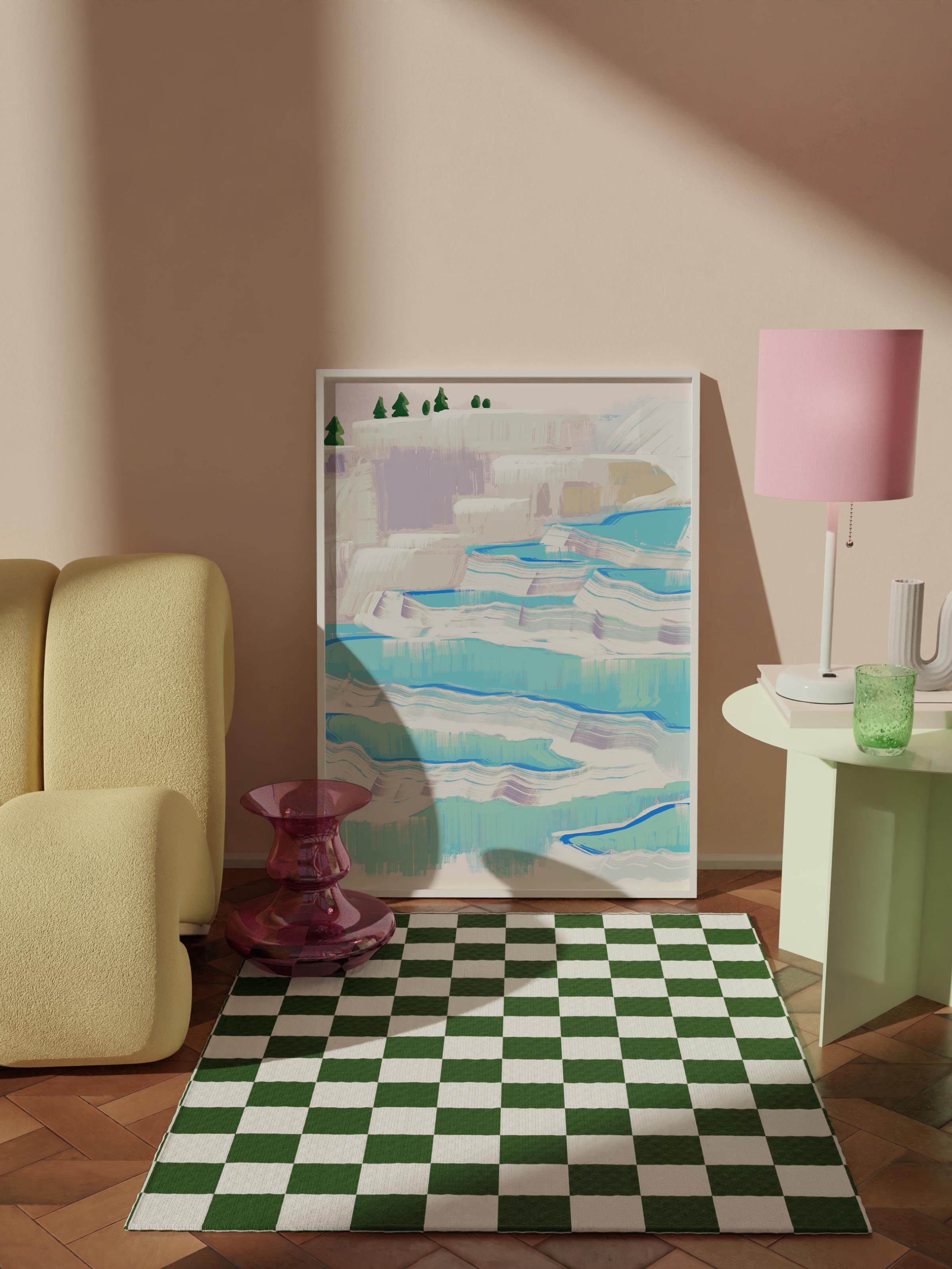 Çerçevesiz Poster Tablo, Duvar Posteri, Kağıt Poster, Deniz Kıyısı Sakinliği , Maximalist No:278