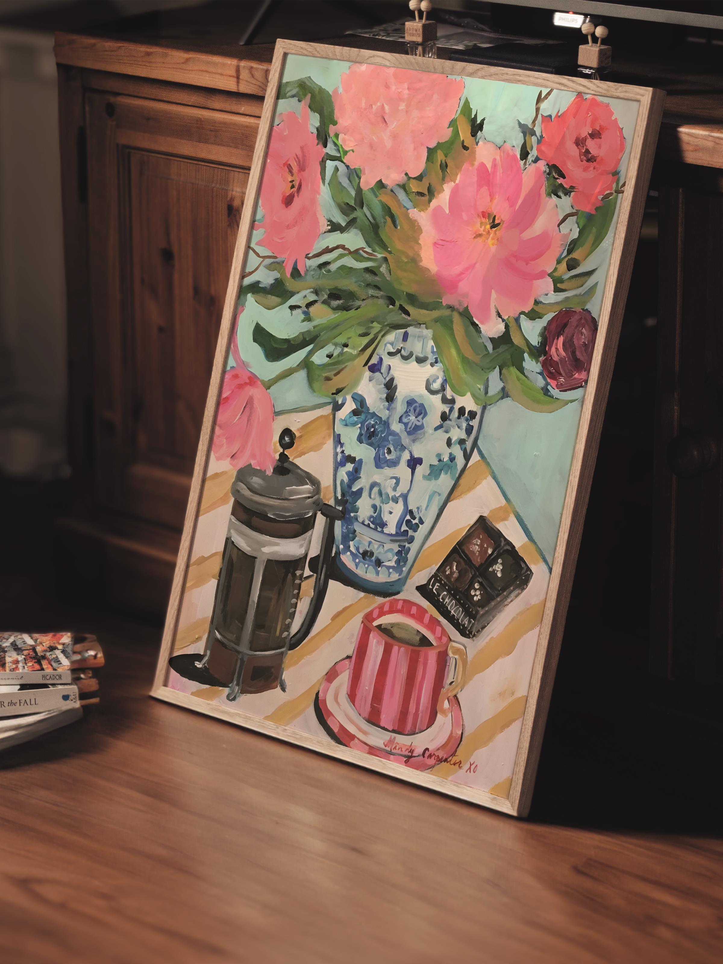 Çerçevesiz Poster Tablo, Duvar Posteri, Kağıt Poster, Zamanın Çiçek Kokusu , Maximalist No:61
