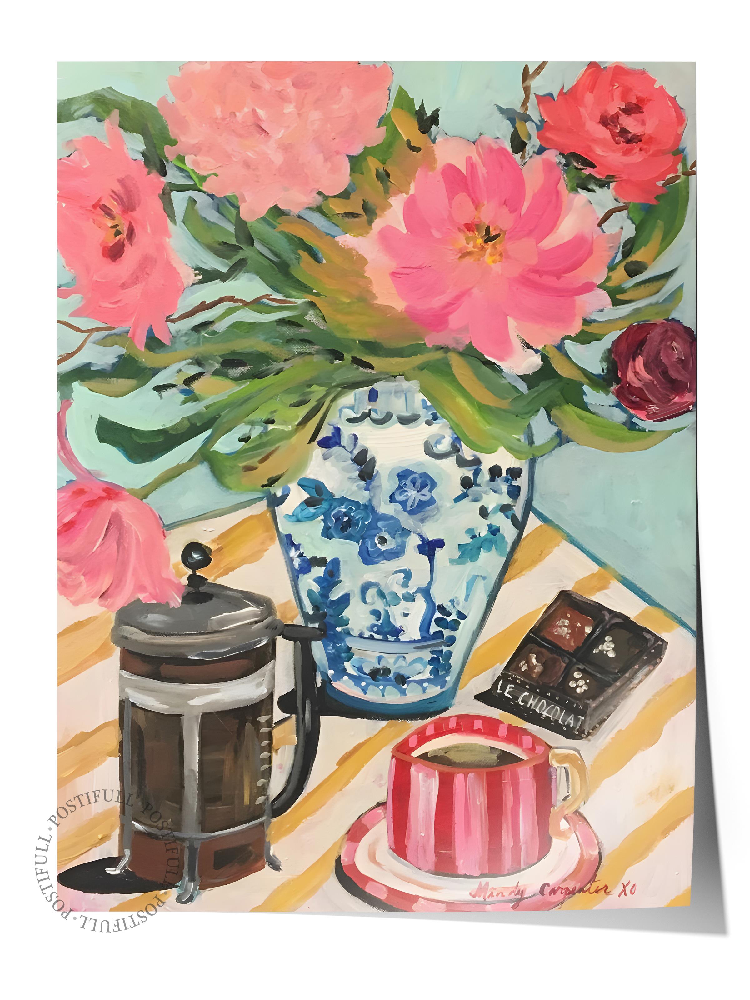 Çerçevesiz Poster Tablo, Duvar Posteri, Kağıt Poster, Zamanın Çiçek Kokusu , Maximalist No:61