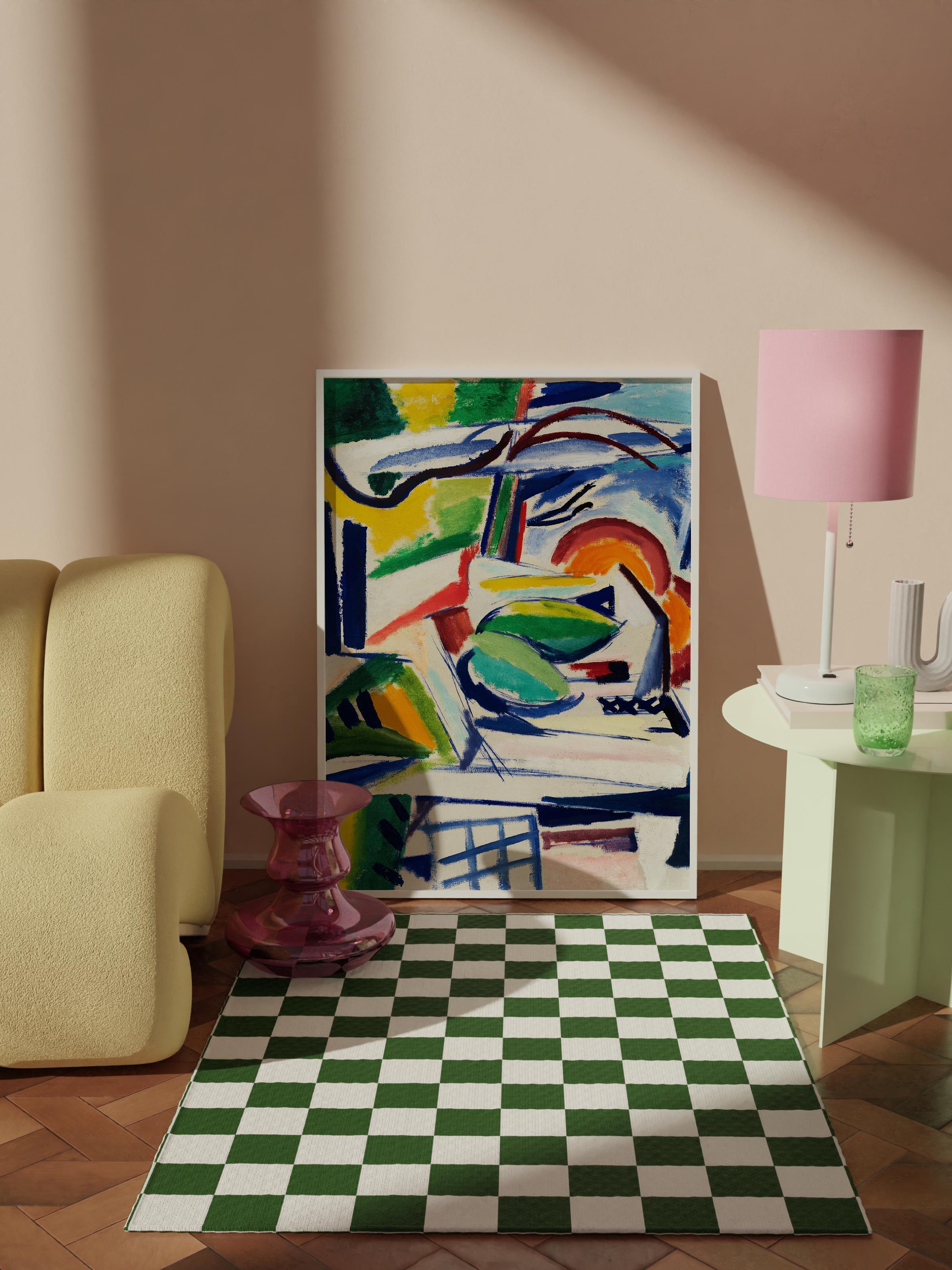 Çerçevesiz Poster Tablo, Duvar Posteri, Kağıt Poster, Soyut Renk Dansı , Maximalist No:272