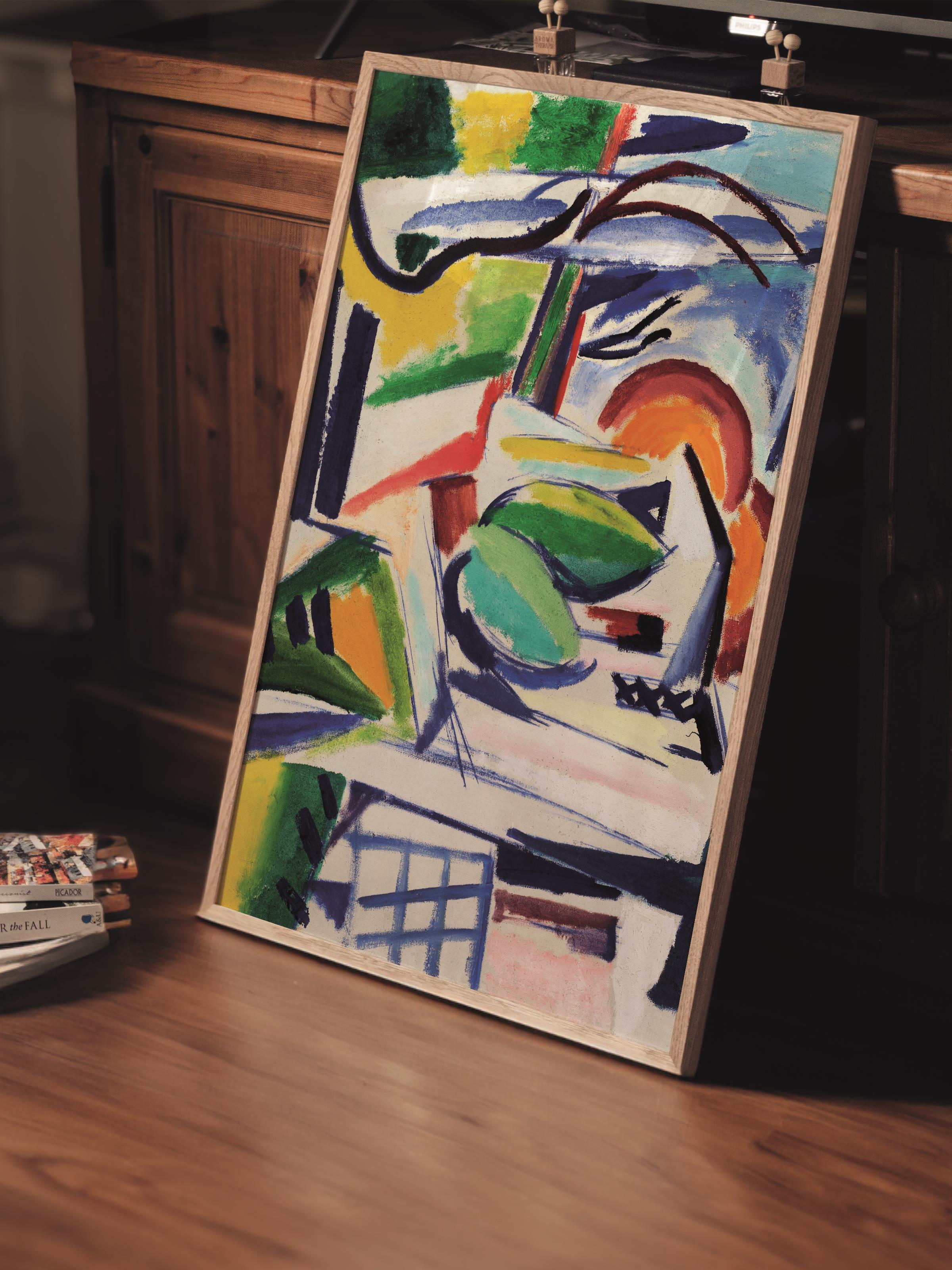 Çerçevesiz Poster Tablo, Duvar Posteri, Kağıt Poster, Soyut Renk Dansı , Maximalist No:272