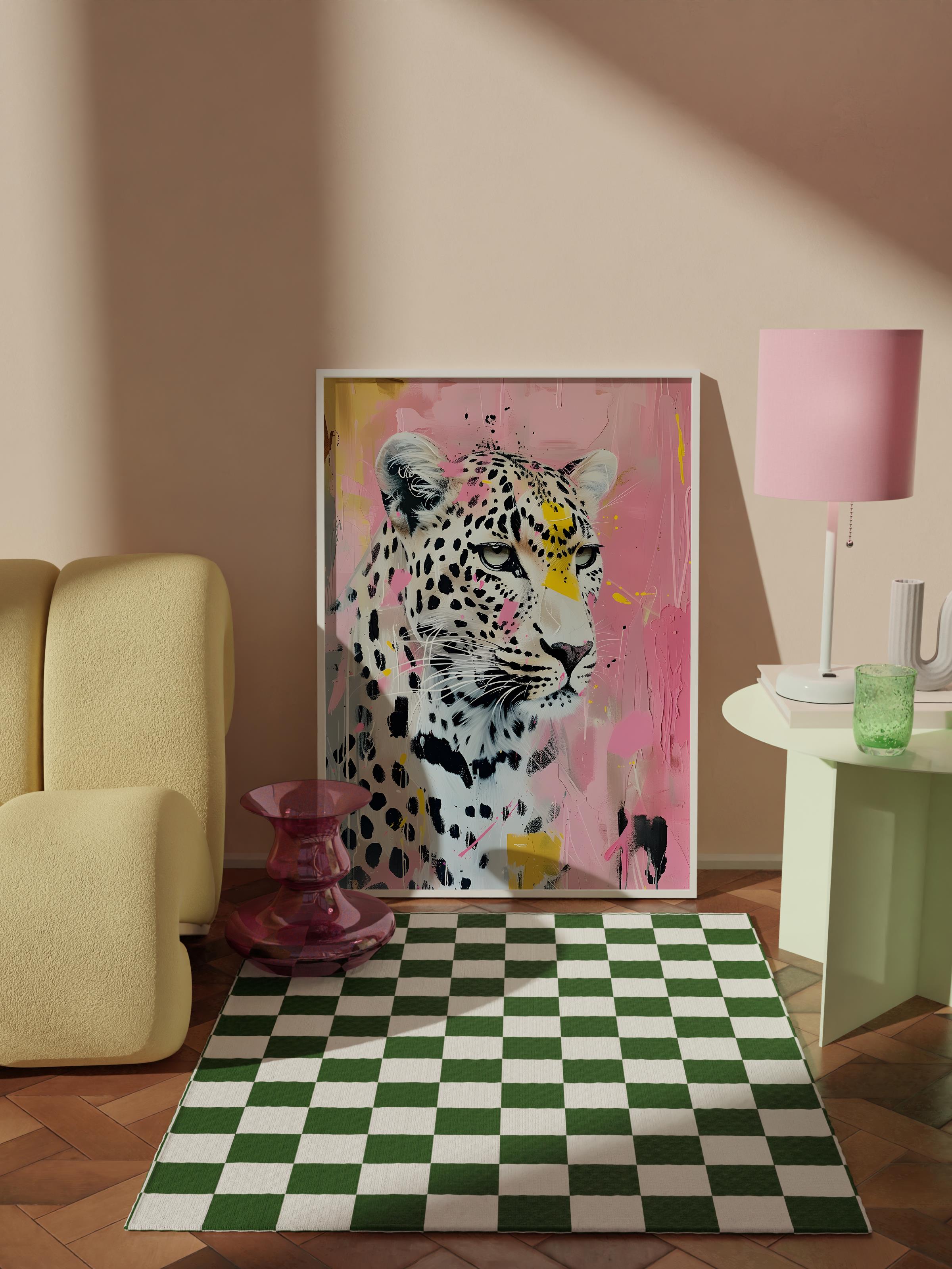 Çerçevesiz Poster Tablo, Duvar Posteri, Kağıt Poster, Vahşi Pembe , Maximalist No:144