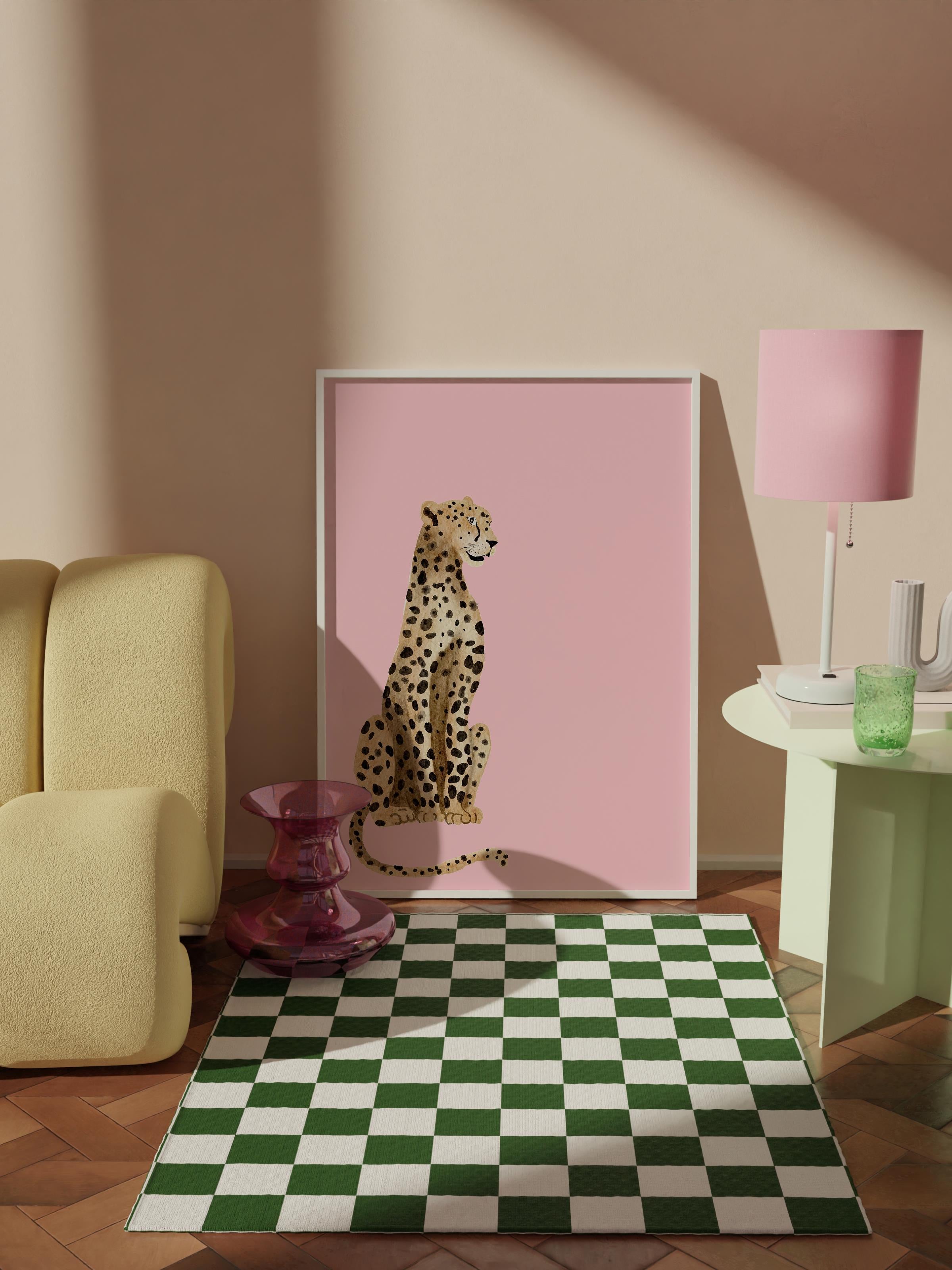 Çerçevesiz Poster Tablo, Duvar Posteri, Kağıt Poster, Leoparın İhtişamı , Maximalist No:212
