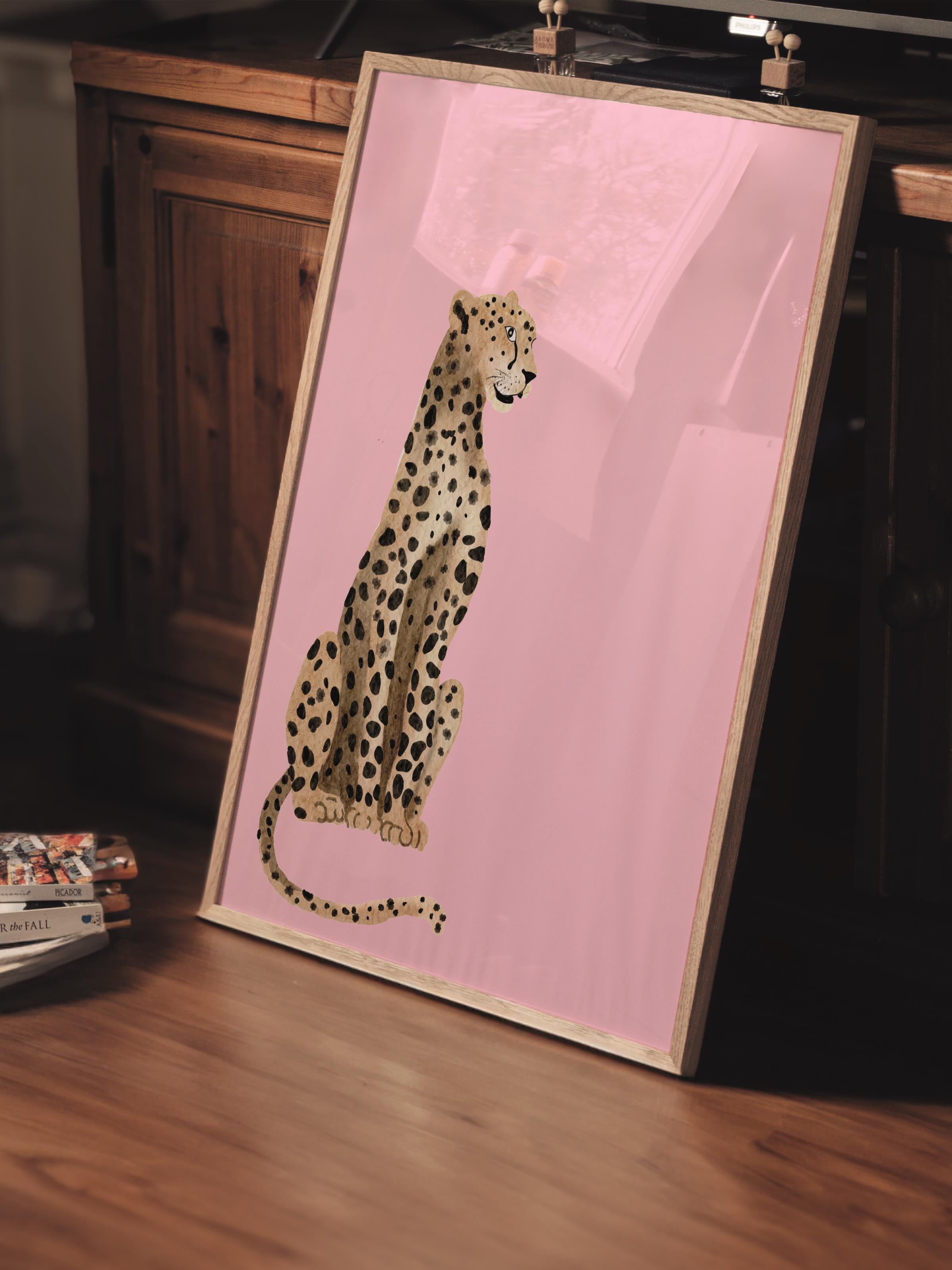 Çerçevesiz Poster Tablo, Duvar Posteri, Kağıt Poster, Leoparın İhtişamı , Maximalist No:212