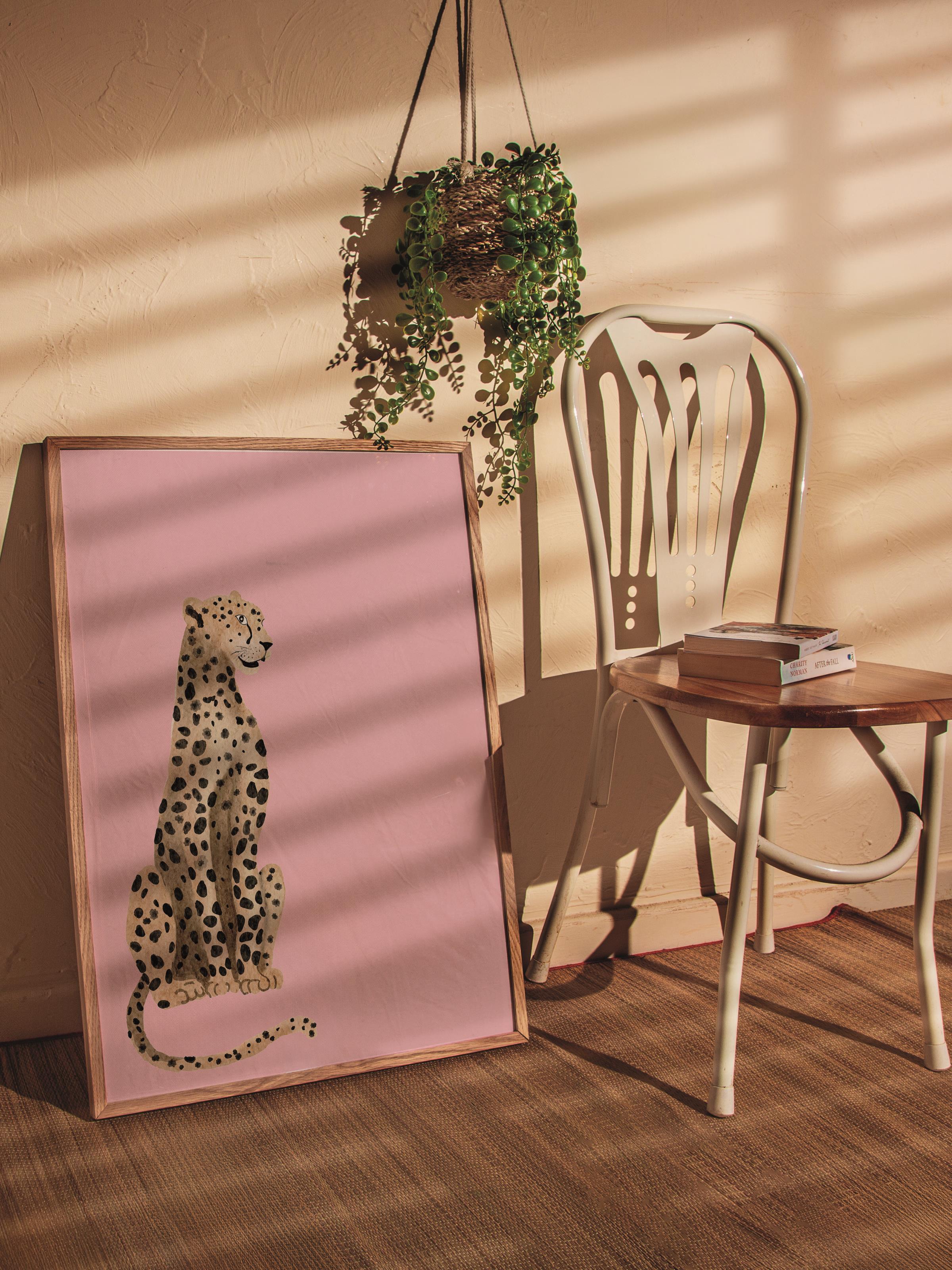 Çerçevesiz Poster Tablo, Duvar Posteri, Kağıt Poster, Leoparın İhtişamı , Maximalist No:212