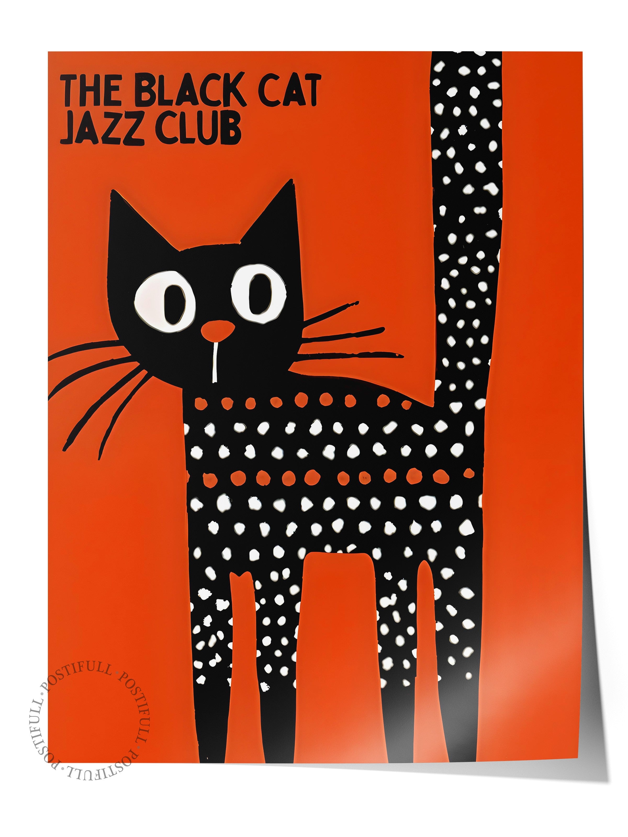 Çerçevesiz Poster, The Black Cat Jazz Club - 2, Comfort Serisi Duvar Posteri, NO:108977