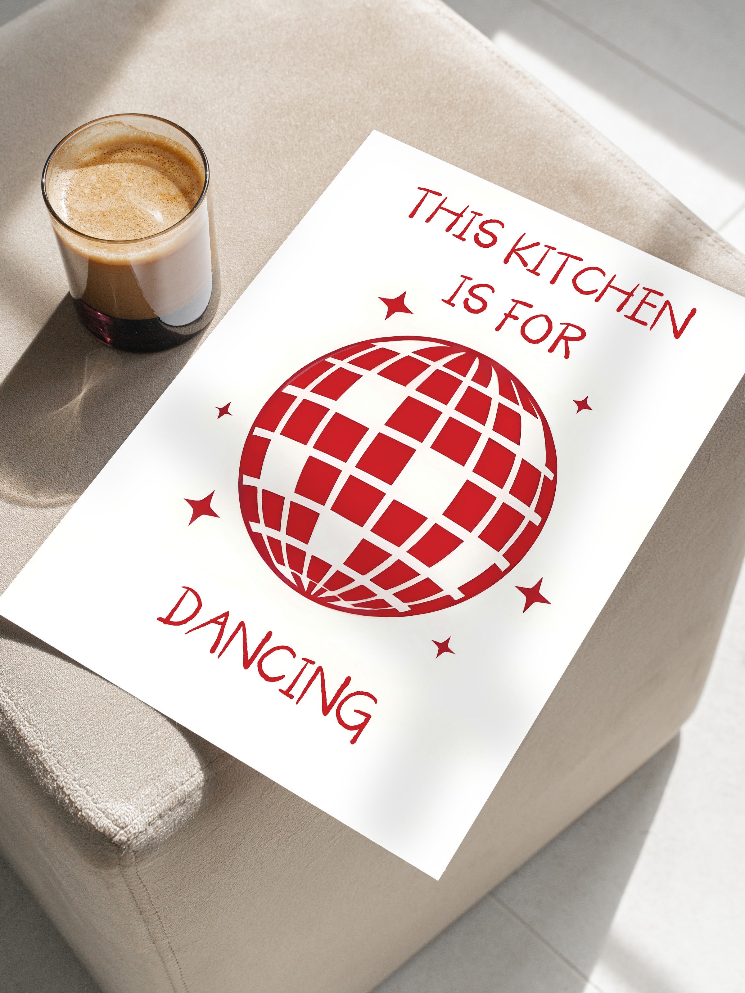 Çerçevesiz Poster, This Kitchen Is For Dancing, Comfort Serisi Mutfak Duvar Posteri, NO:109052