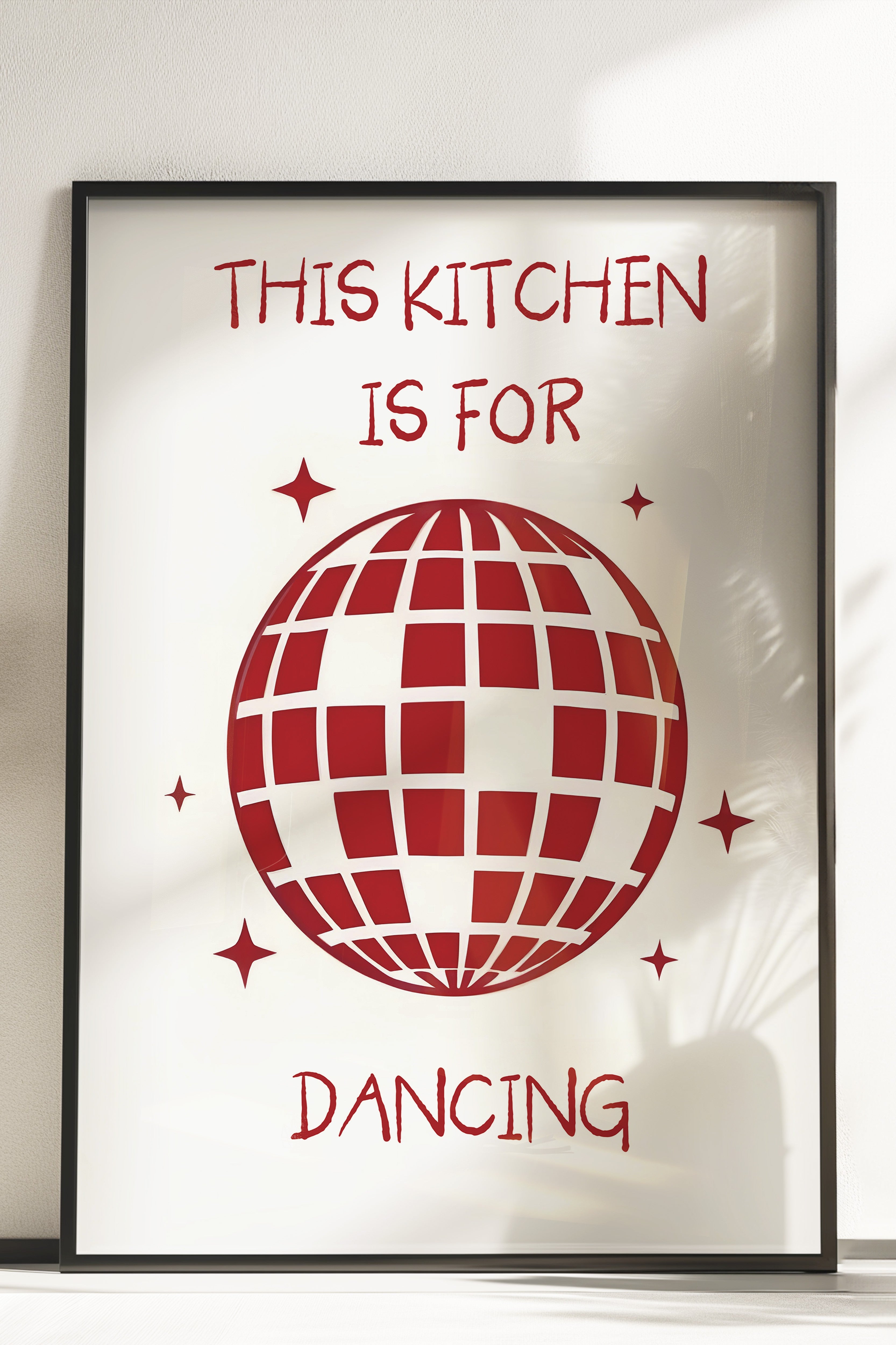 Çerçevesiz Poster, This Kitchen Is For Dancing, Comfort Serisi Mutfak Duvar Posteri, NO:109052