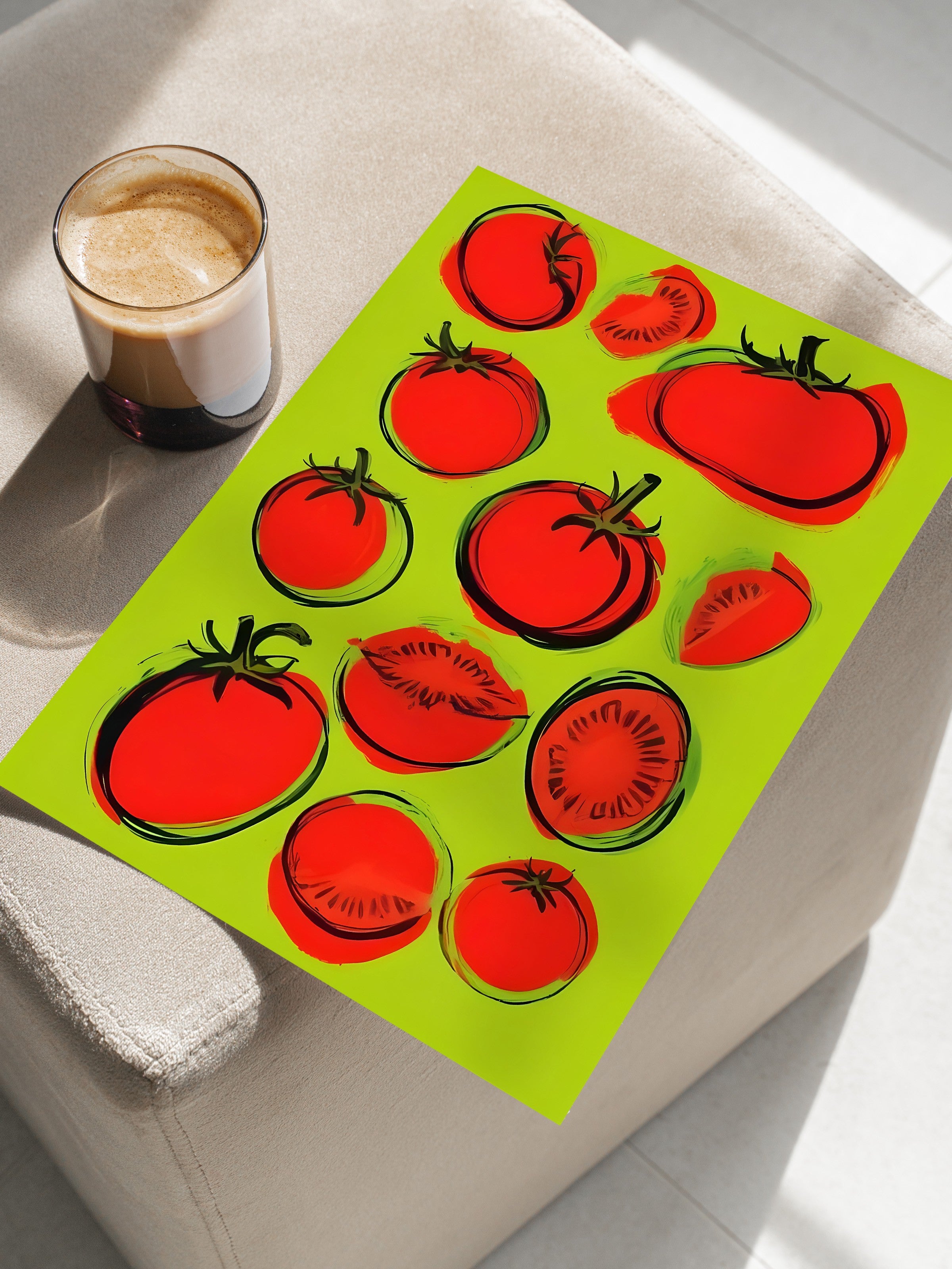 Çerçevesiz Poster, Tomatoes, Comfort Serisi Mutfak Duvar Posteri, NO:109099