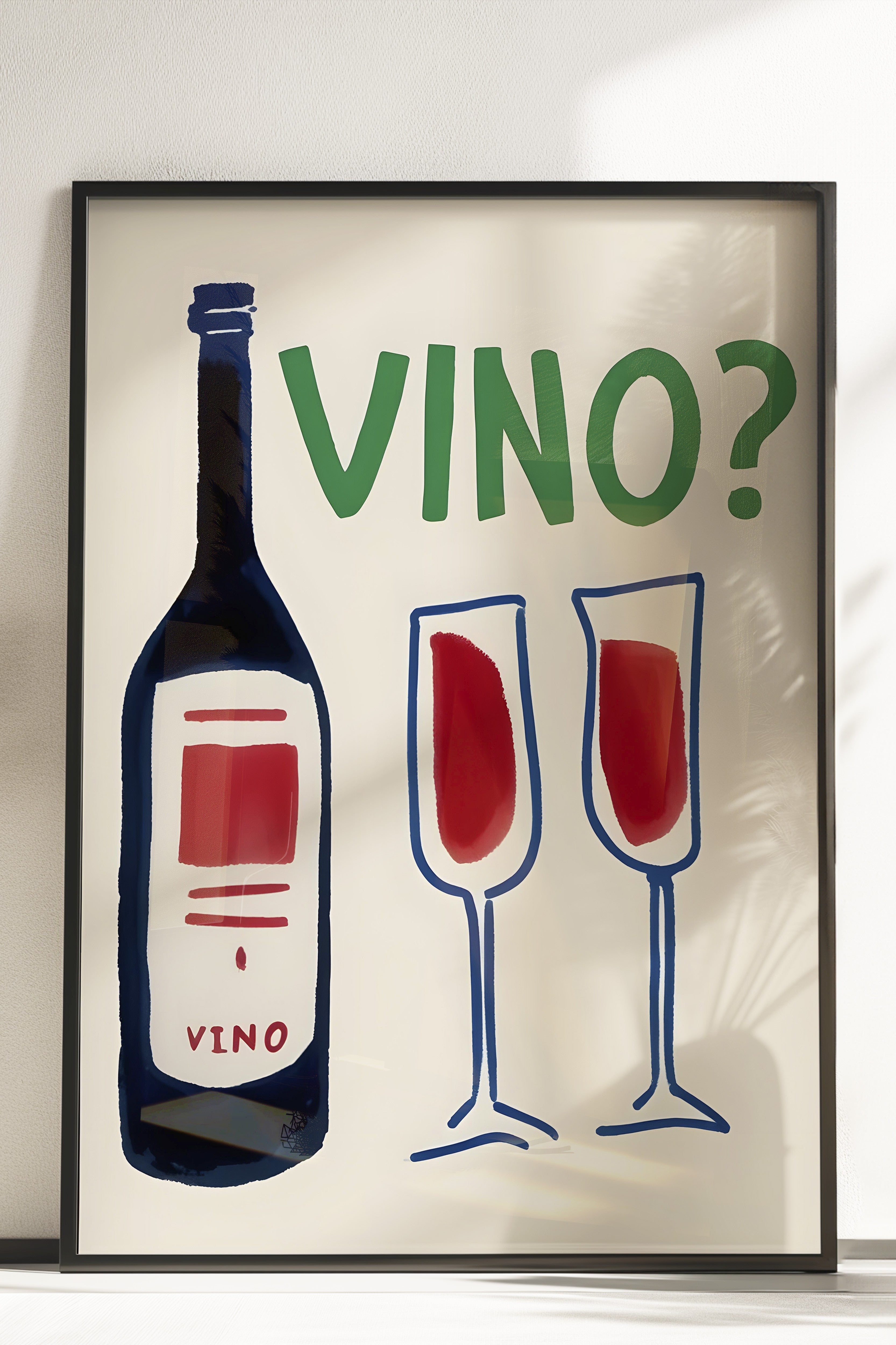 Çerçevesiz Poster, VINO?, Comfort Serisi Mutfak Duvar Posteri, NO:109063