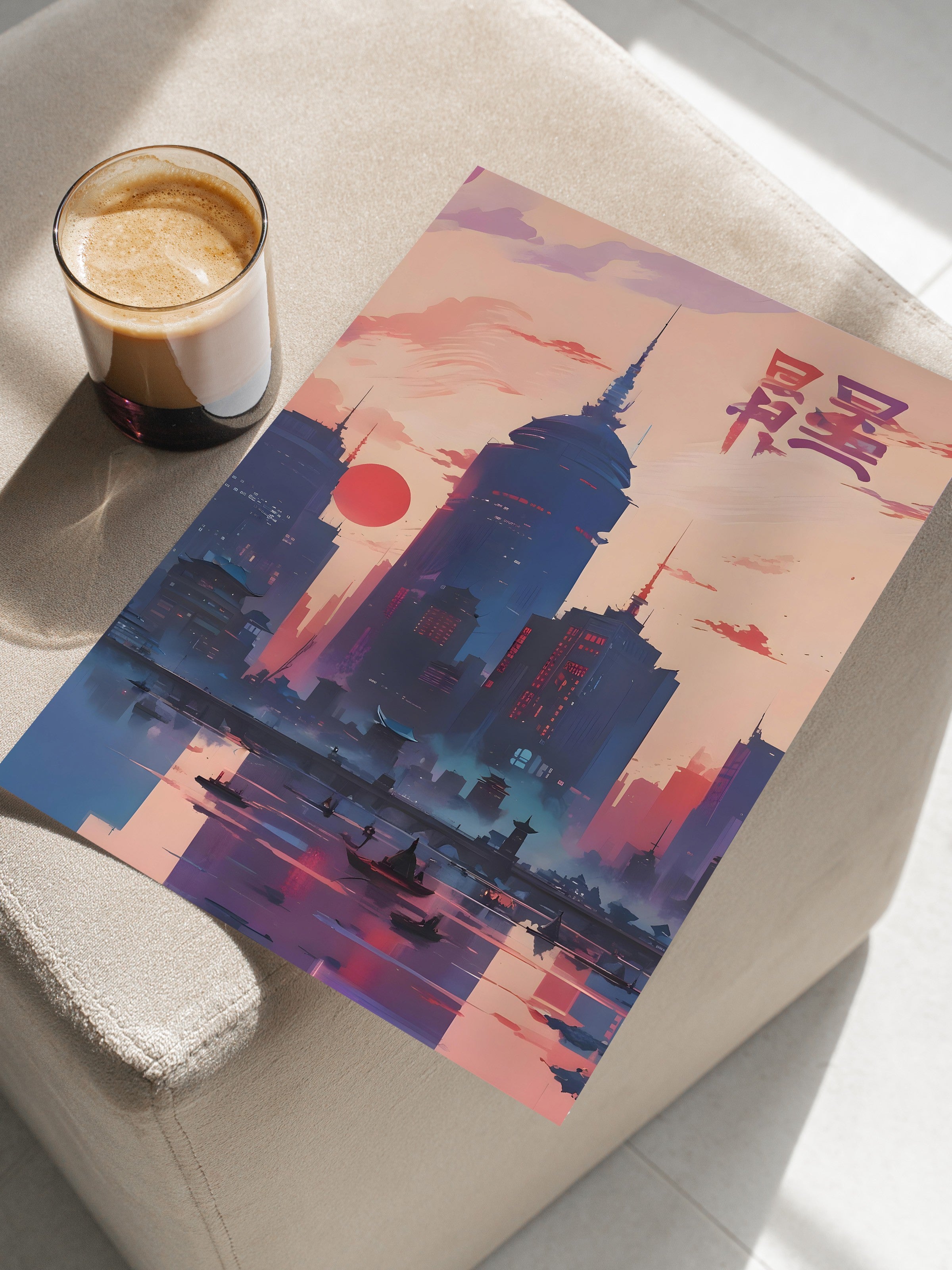 Çerçevesiz Poster, Vintage Japanese, Comfort Serisi Duvar Posteri, NO:108921