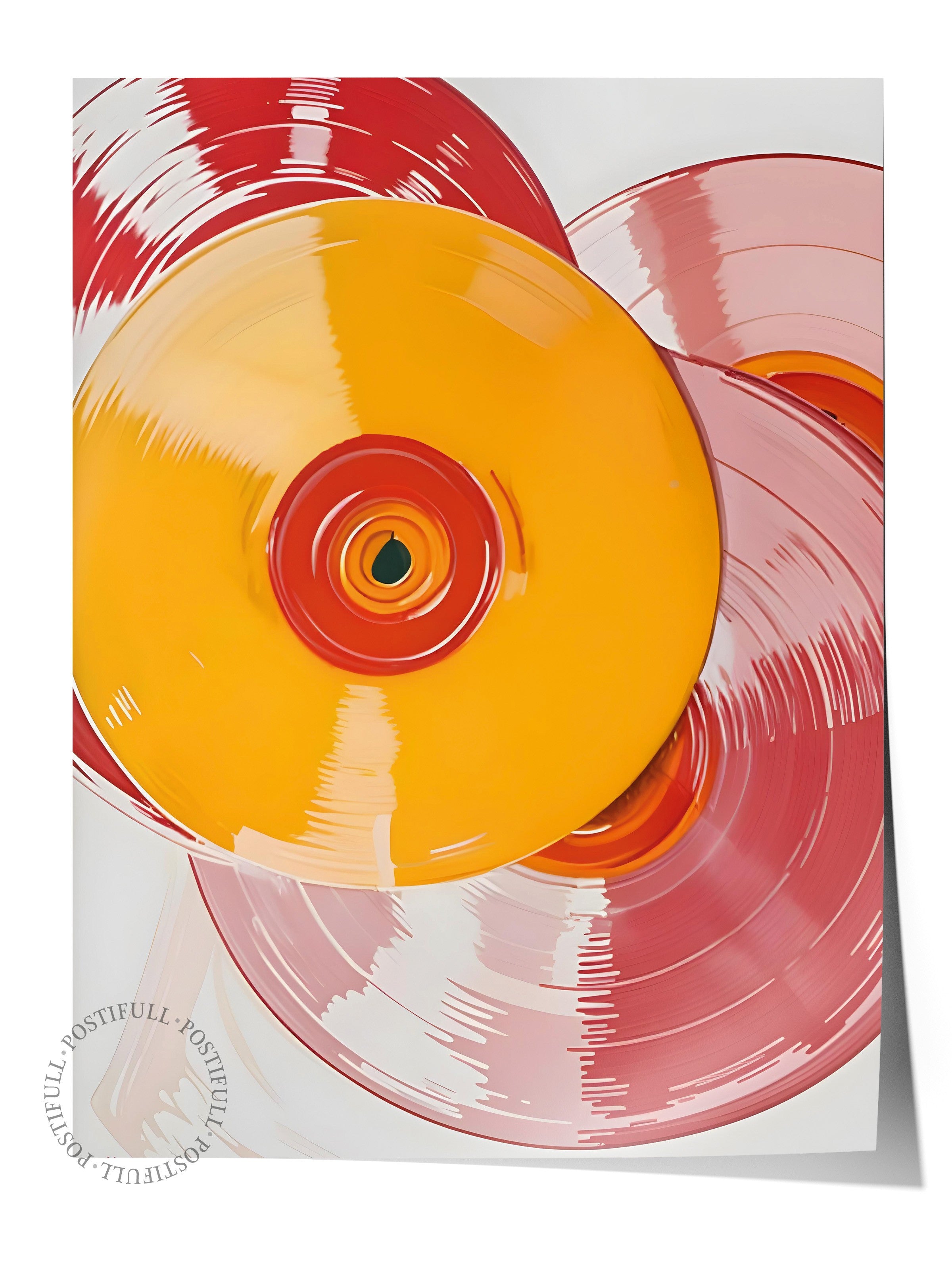 Çerçevesiz Poster, Vintage Record Eclectic, Comfort Serisi Duvar Posteri, NO:108941