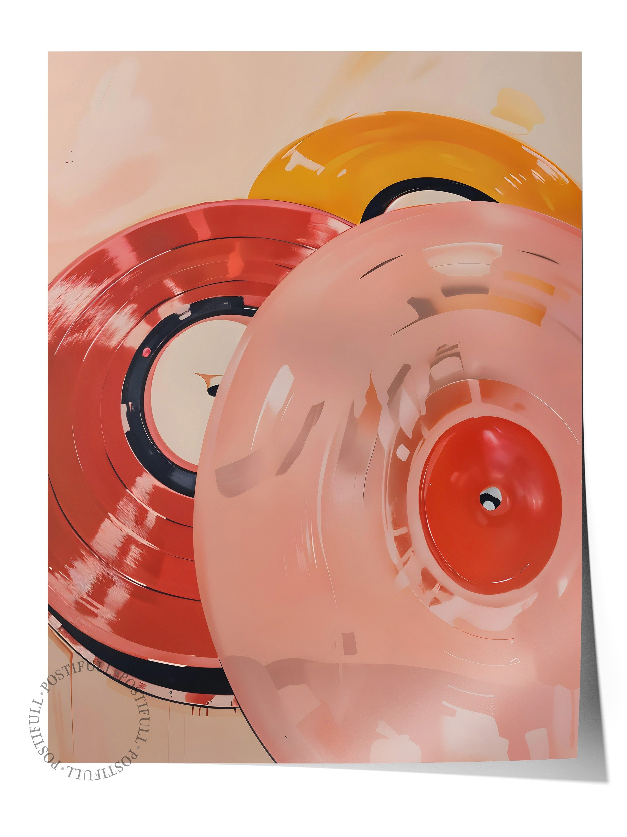Çerçevesiz Poster, Vinyl Record, Comfort Serisi Duvar Posteri, NO:108939