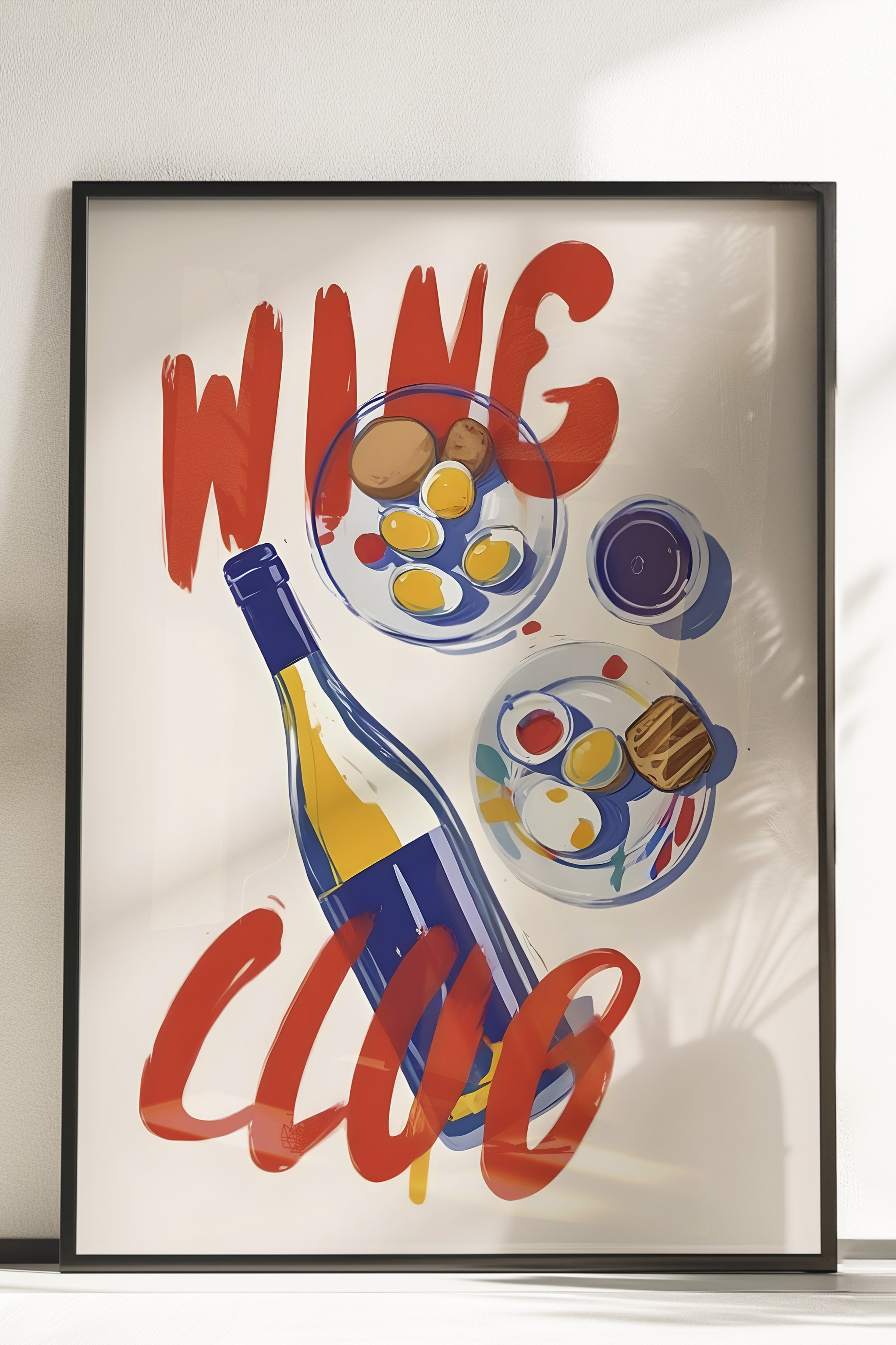 Çerçevesiz Poster, Wine Club, Comfort Serisi Mutfak Duvar Posteri, NO:109073