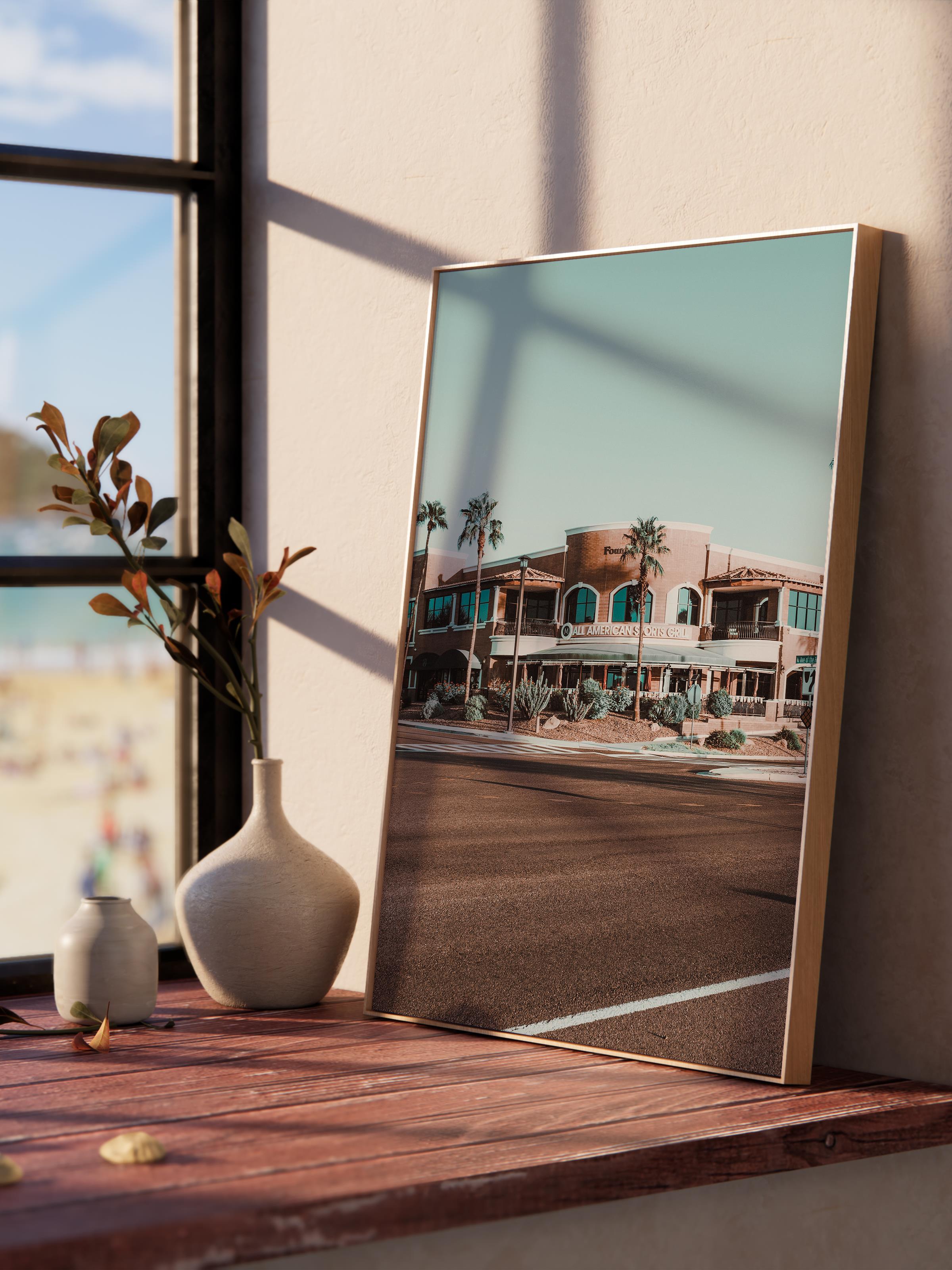 Çerçevesiz Poster, Yaz Temalı Tablo NO:209, Sahil Evi Fotoğrafı, Beyaz Poster, Dikey