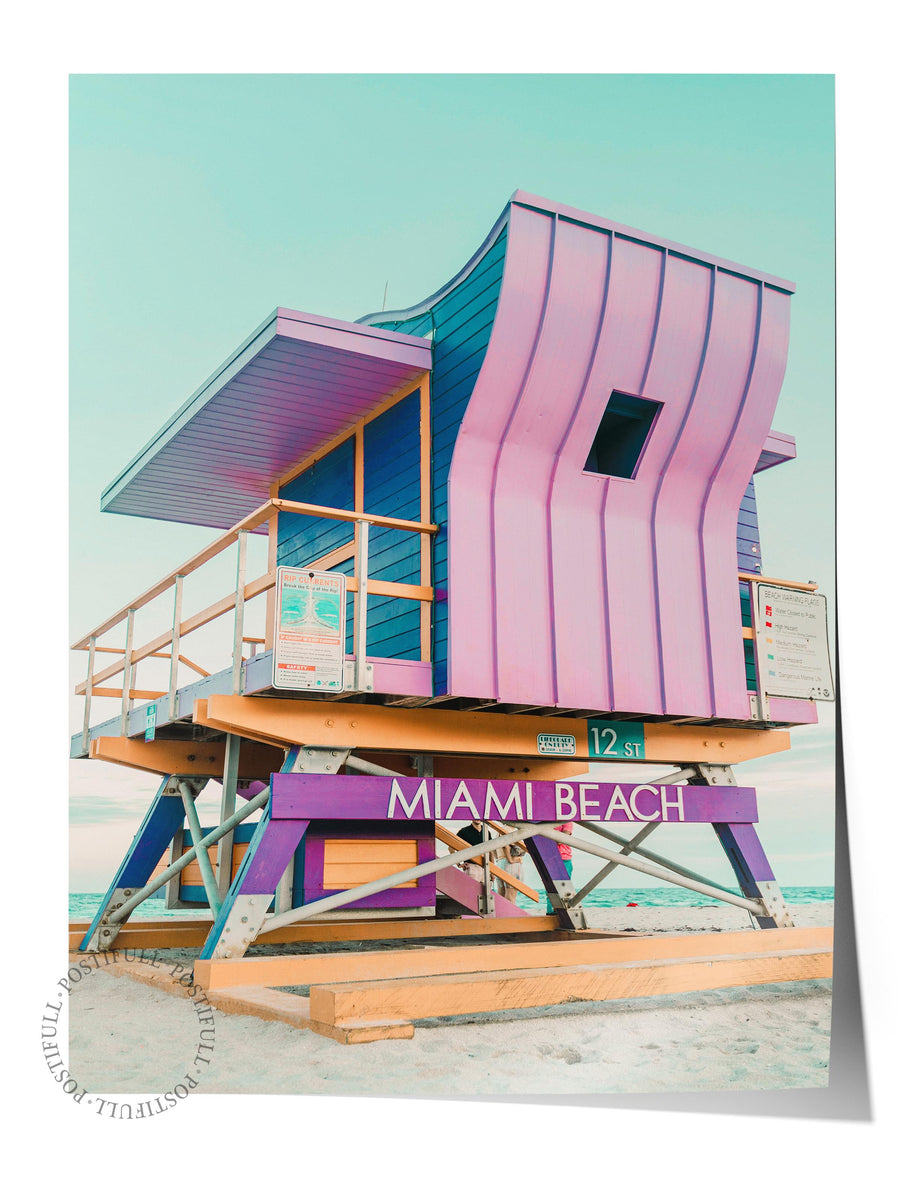 Miami Beach Fotoğraf Çerçevesiz Poster