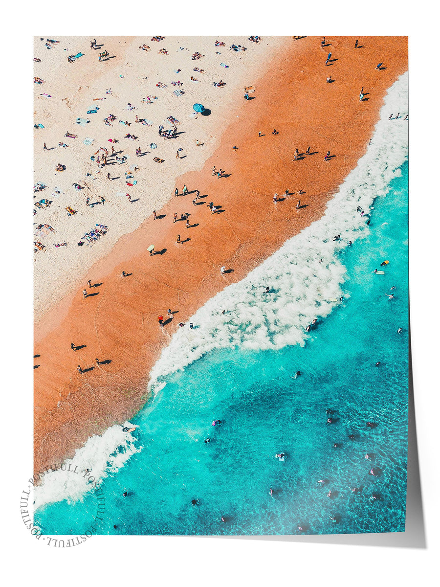 Plaj ve Deniz Manzarası Fotoğraf Çerçevesiz Poster