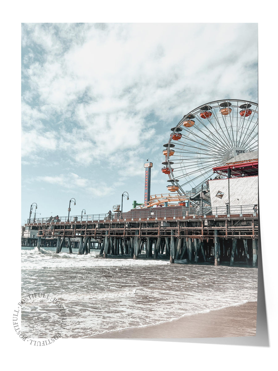 Lunapark ve Deniz Kenarı Fotoğraf Çerçevesiz Poster
