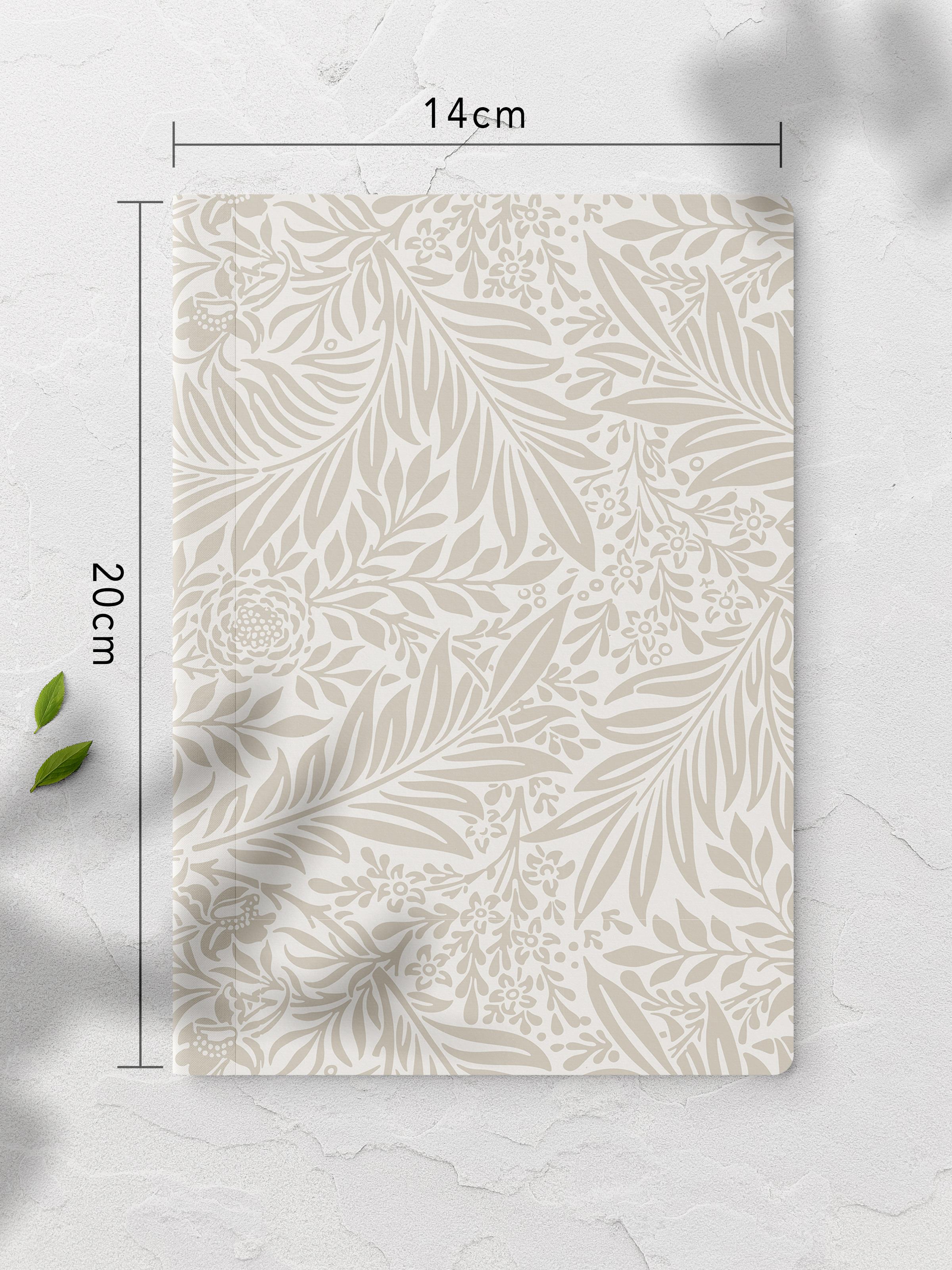 Çizgisiz Defter, Bej Vintage Notebook, Not Defteri, Akıl ve Anı Defteri, 64 Sayfa, 14*21cm