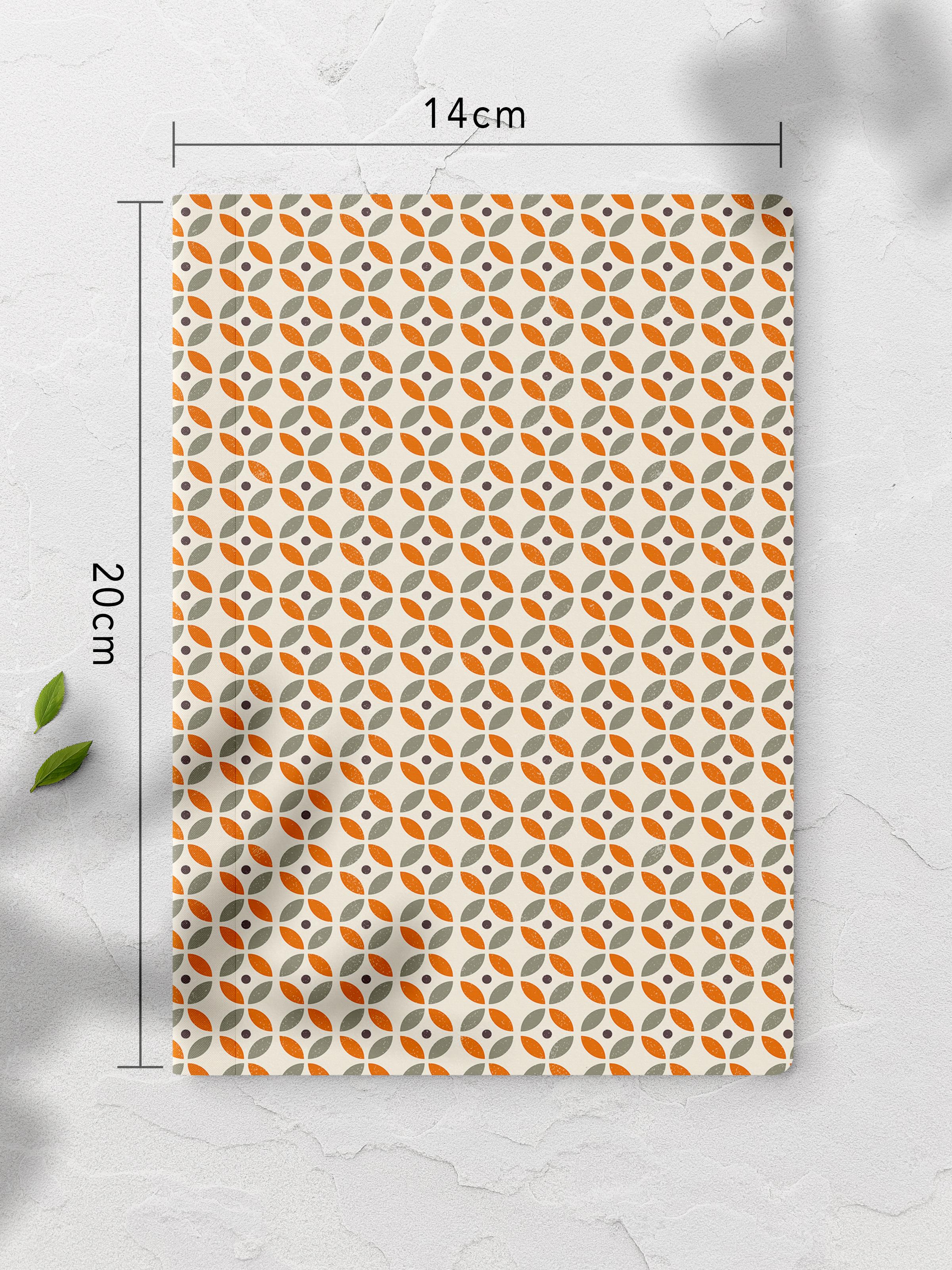 Çizgisiz Defter, Geometrik Desenli Notebook, Not Defteri, Akıl ve Anı Defteri, 64 Sayfa, 14*21cm