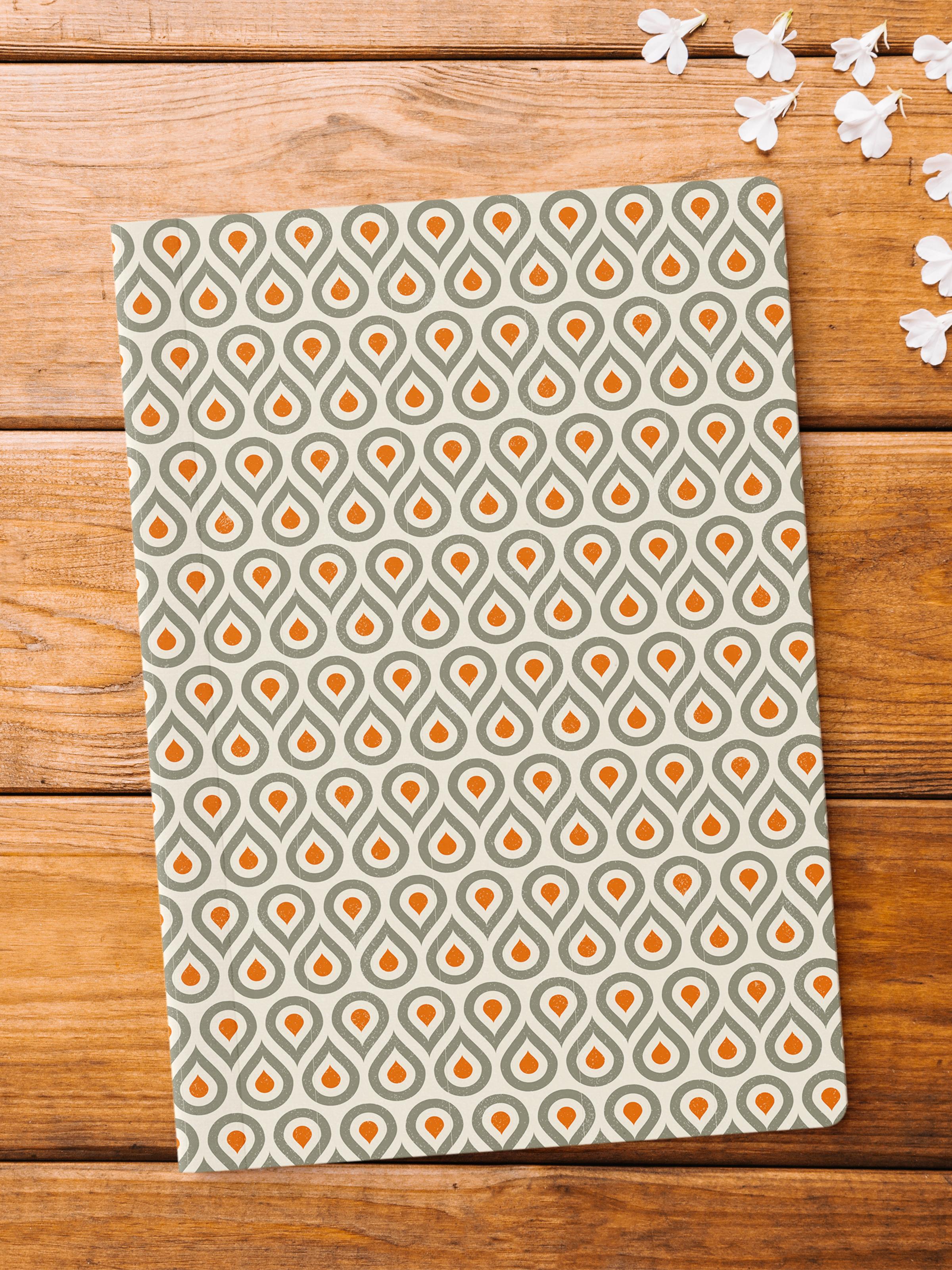 Çizgisiz Defter, Geometrik Desenli Notebook, Not Defteri, Akıl ve Anı Defteri, 64 Sayfa, 14*21cm