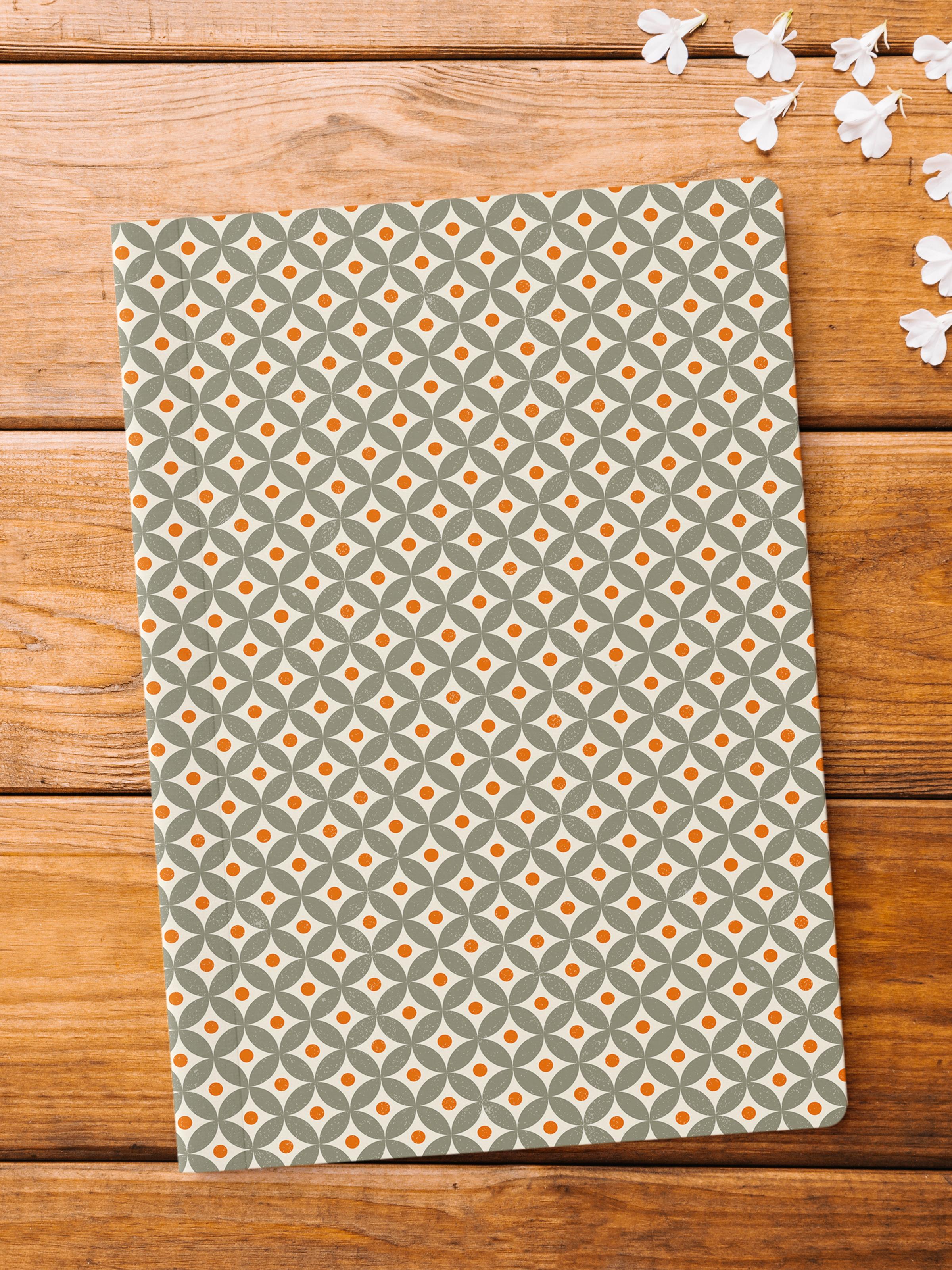 Çizgisiz Defter, Geometrik Desenli Notebook, Not Defteri, Akıl ve Anı Defteri, 64 Sayfa, 14*21cm