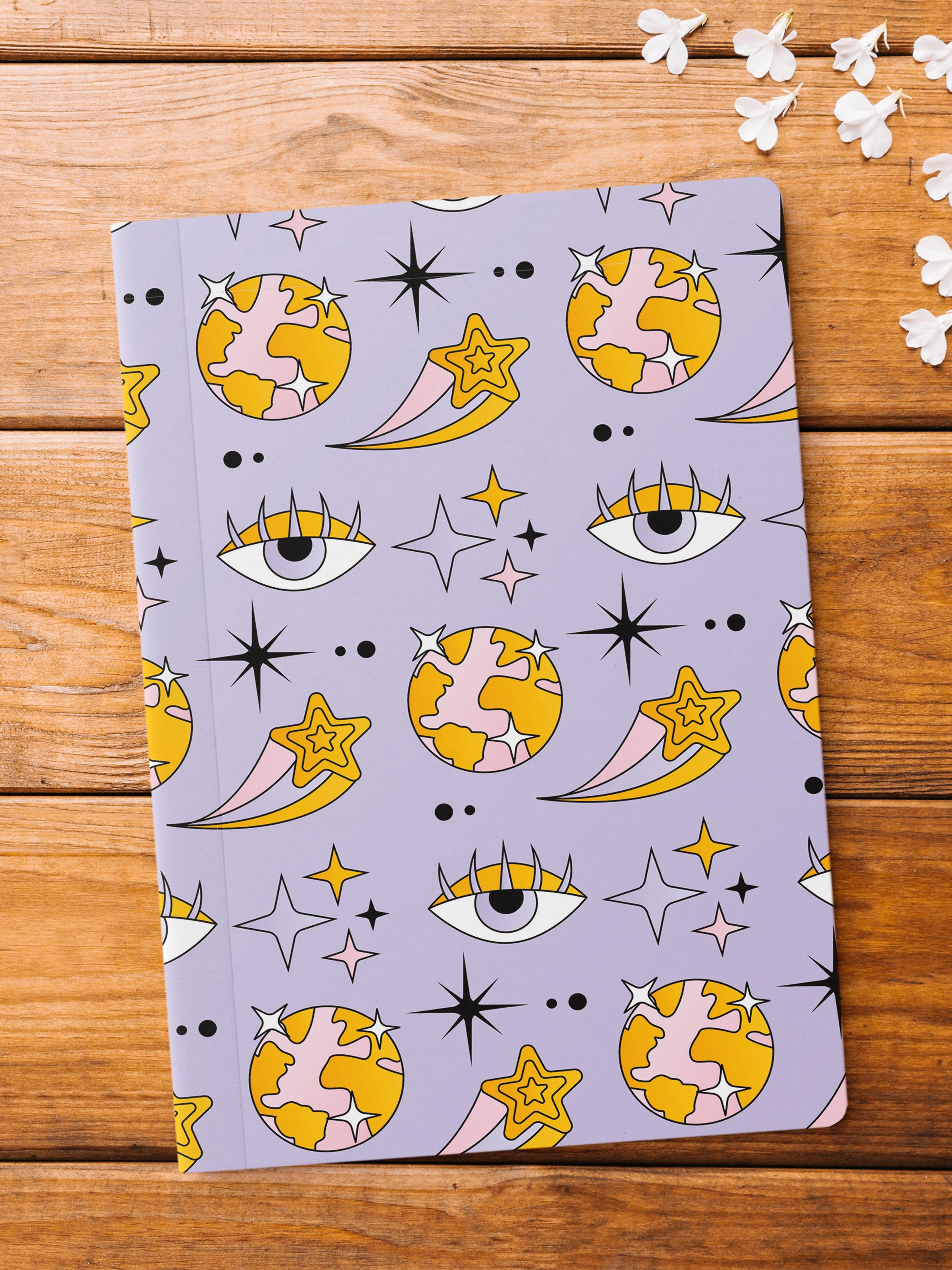 Çizgisiz Defter, İndie Groovy Notebook, Not Defteri, Akıl ve Anı Defteri, 64 Sayfa, 14*21cm