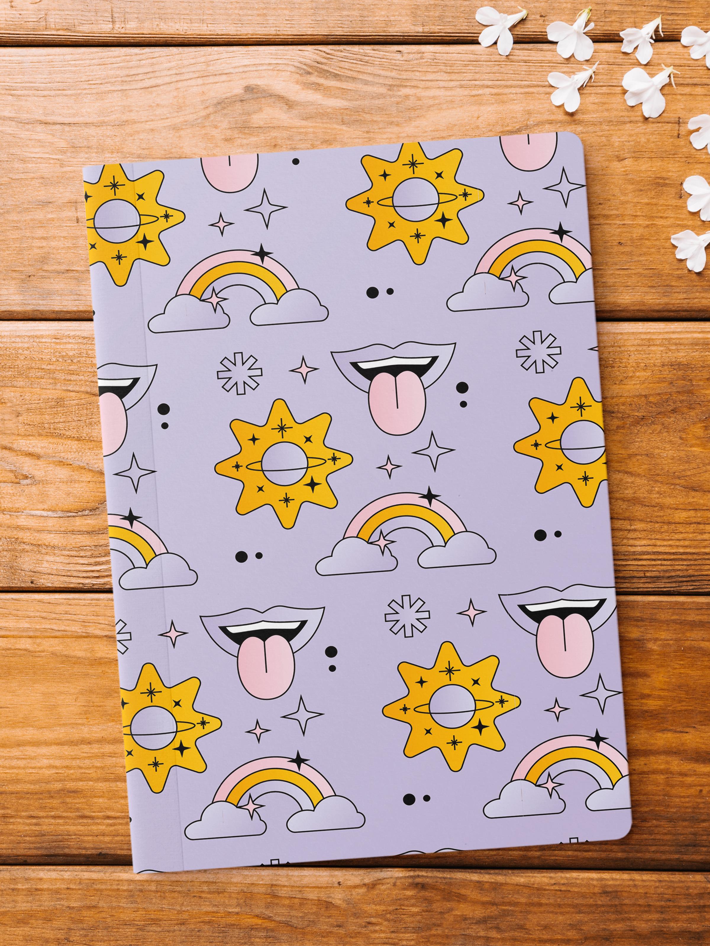 Çizgisiz Defter, İndie Groovy Notebook, Not Defteri, Akıl ve Anı Defteri, 64 Sayfa, 14*21cm