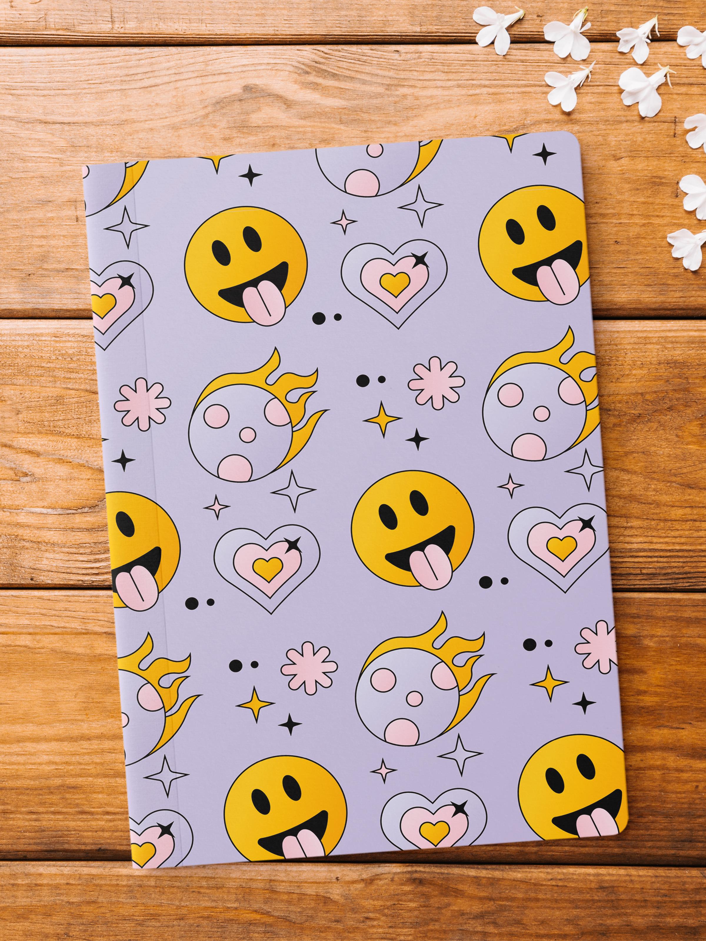 Çizgisiz Defter, İndie Groovy Notebook, Not Defteri, Akıl ve Anı Defteri, 64 Sayfa, 14*21cm