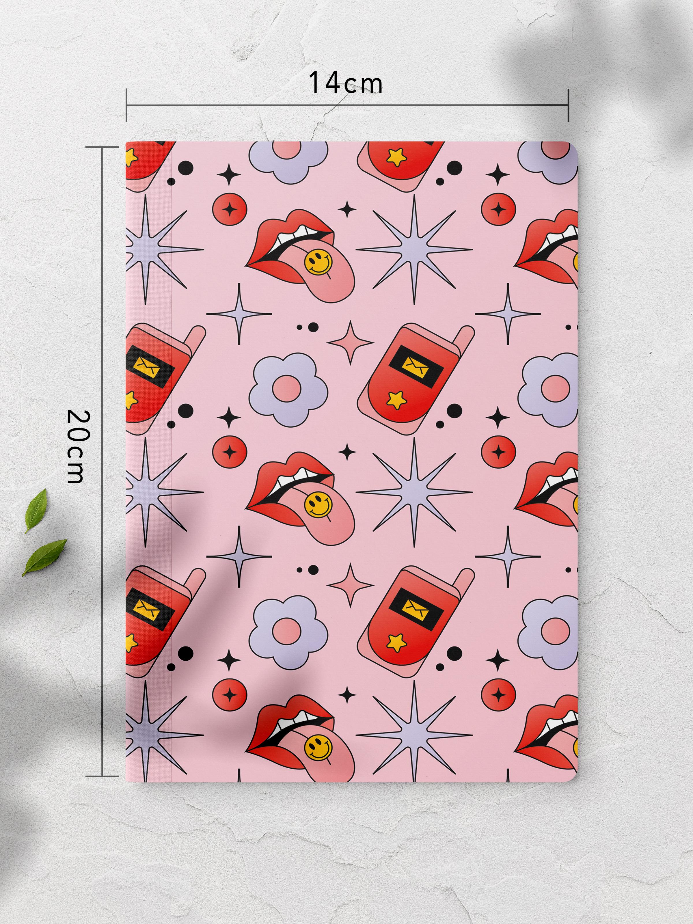 Çizgisiz Defter, İndie Groovy Notebook, Not Defteri, Akıl ve Anı Defteri, 64 Sayfa, 14*21cm