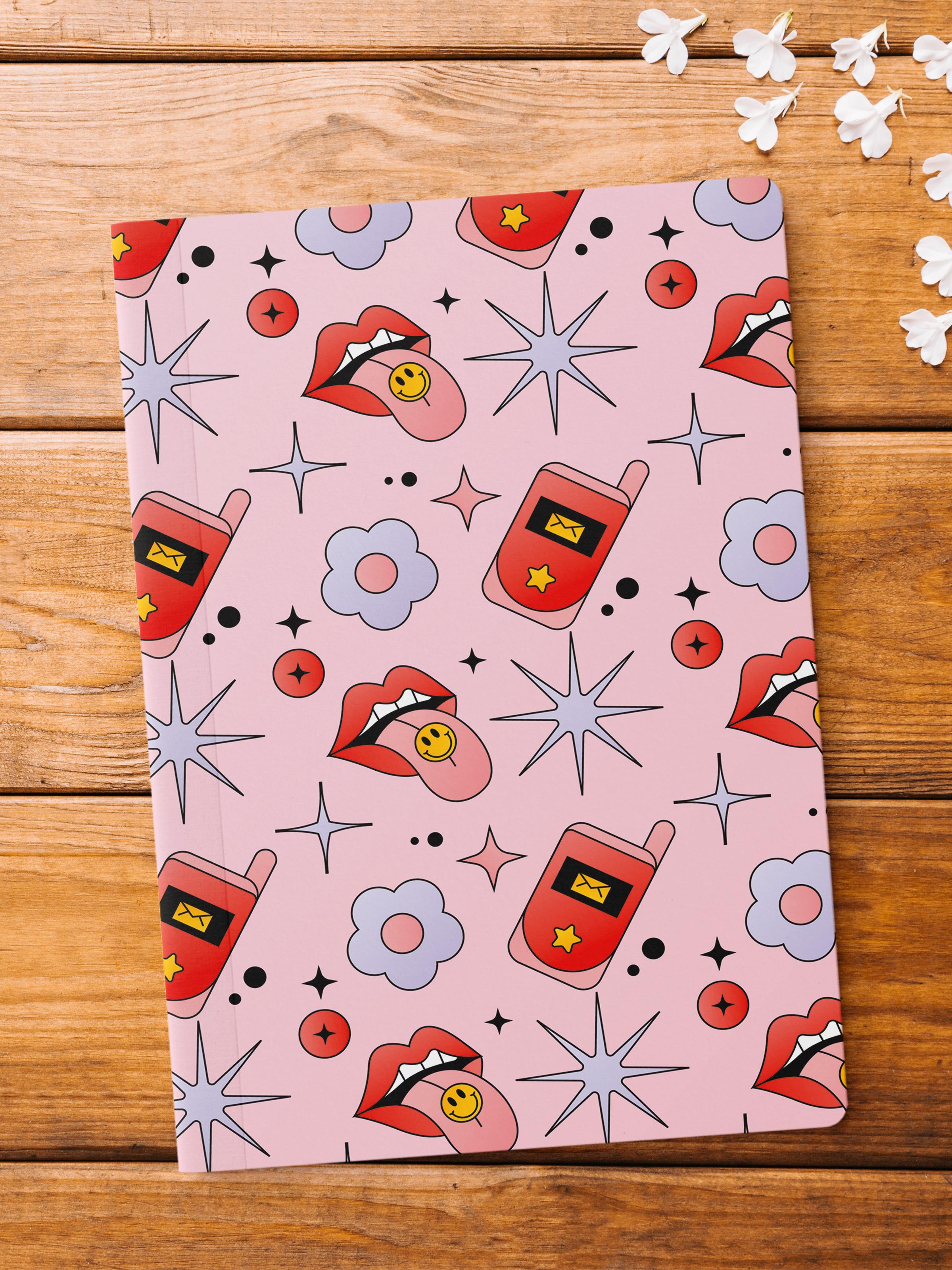 Çizgisiz Defter, İndie Groovy Notebook, Not Defteri, Akıl ve Anı Defteri, 64 Sayfa, 14*21cm