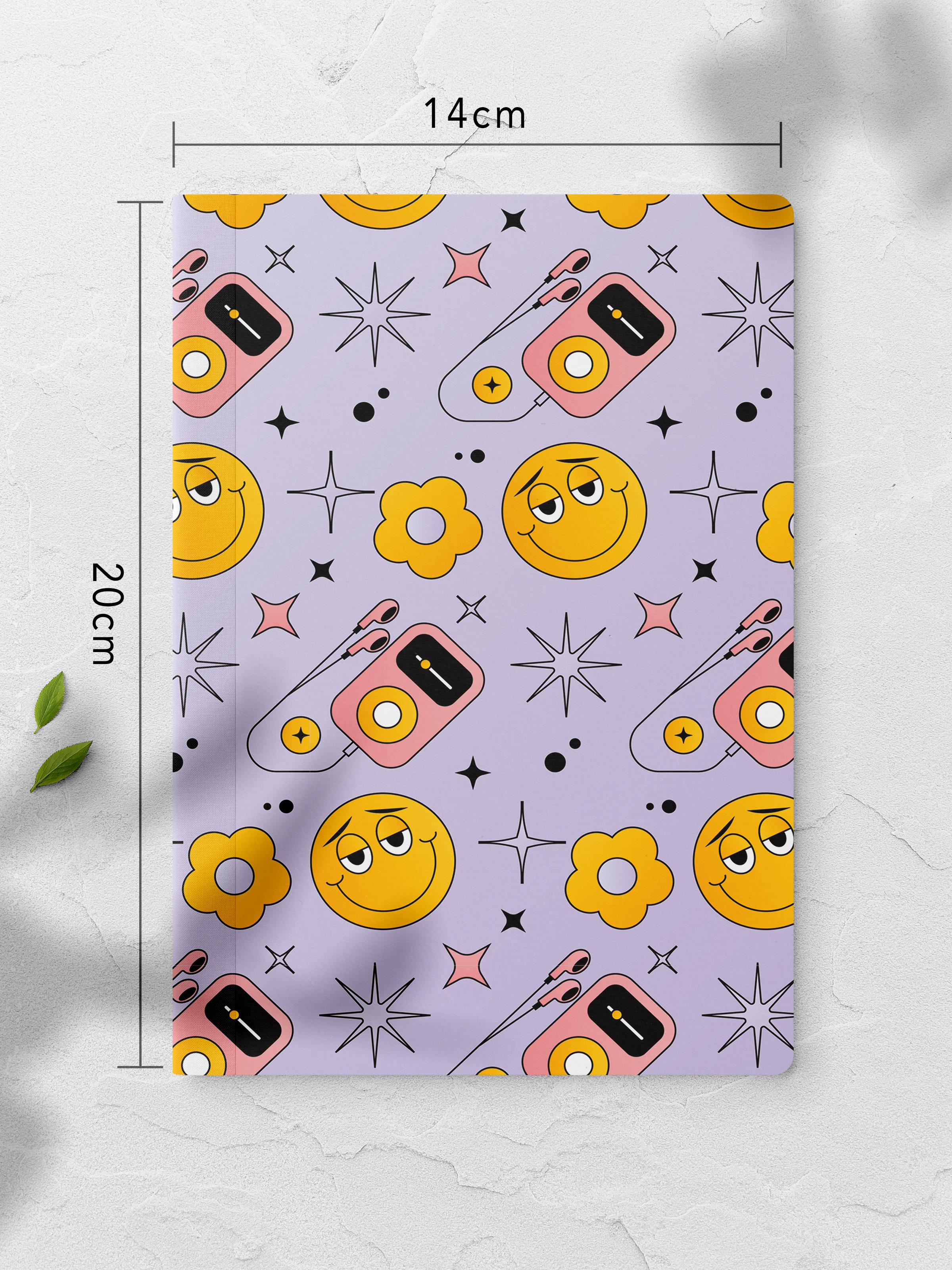 Çizgisiz Defter, İndie Groovy Notebook, Not Defteri, Akıl ve Anı Defteri, 64 Sayfa, 14*21cm