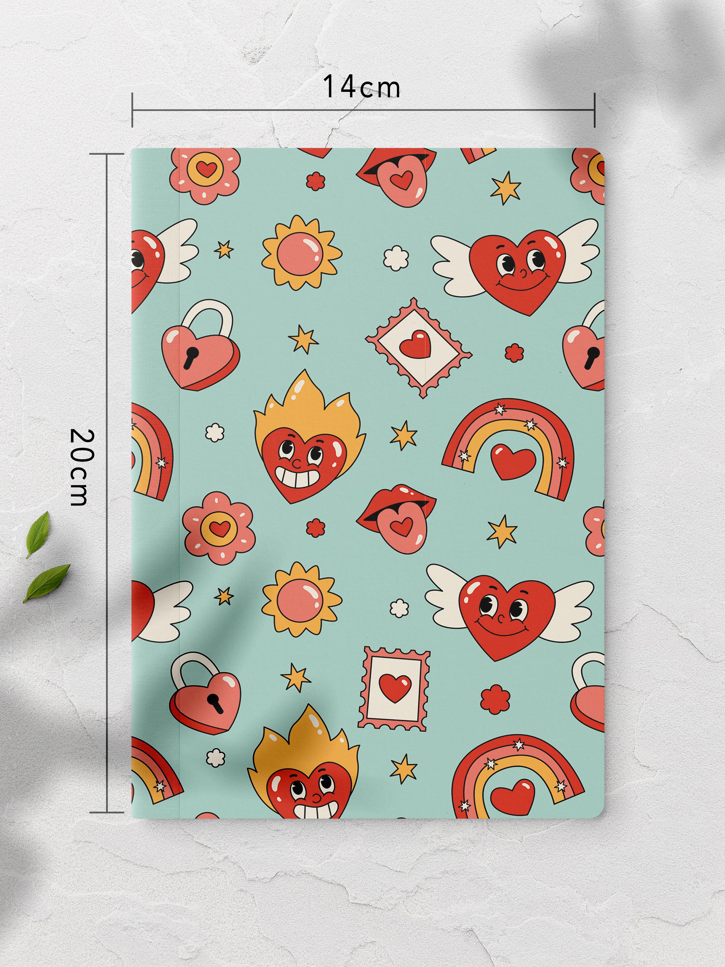 Çizgisiz Defter, İndie Groovy Notebook, Not Defteri, Akıl ve Anı Defteri, 64 Sayfa, 14*21cm