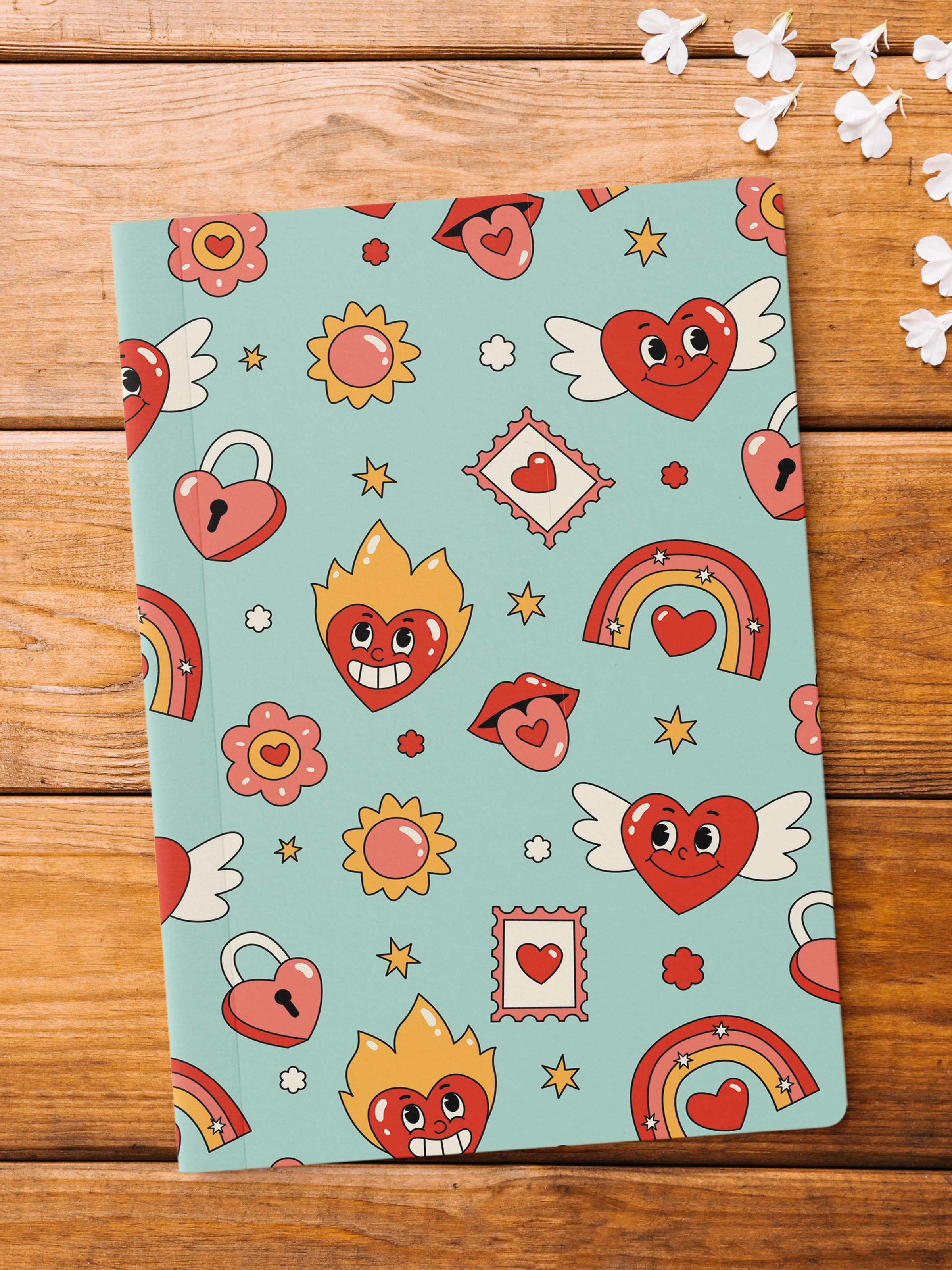 Çizgisiz Defter, İndie Groovy Notebook, Not Defteri, Akıl ve Anı Defteri, 64 Sayfa, 14*21cm