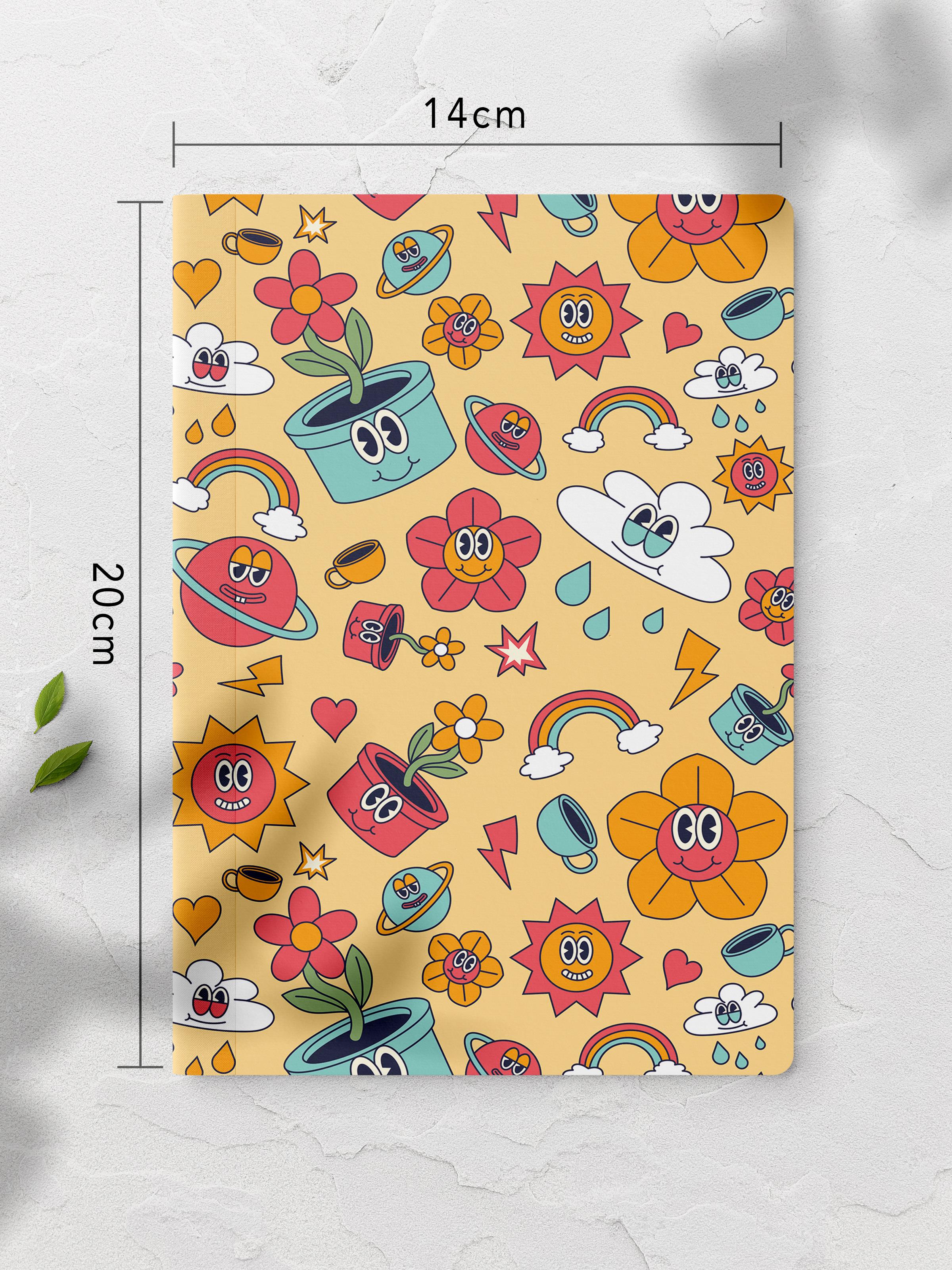 Çizgisiz Defter, İndie Groovy Notebook, Not Defteri, Akıl ve Anı Defteri, 64 Sayfa, 14*21cm