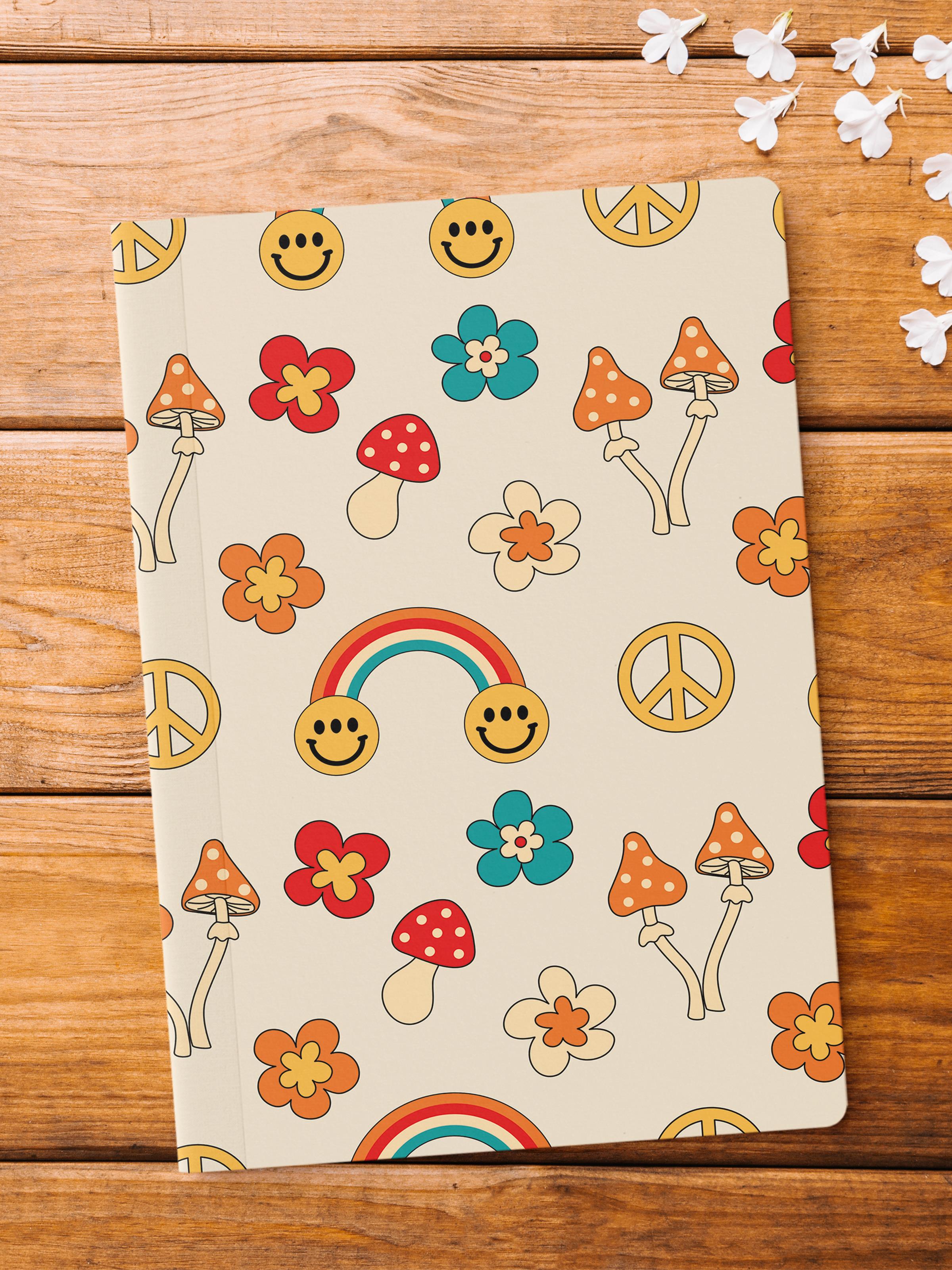 Çizgisiz Defter, İndie Groovy Notebook, Not Defteri, Akıl ve Anı Defteri, 64 Sayfa, 14*21cm