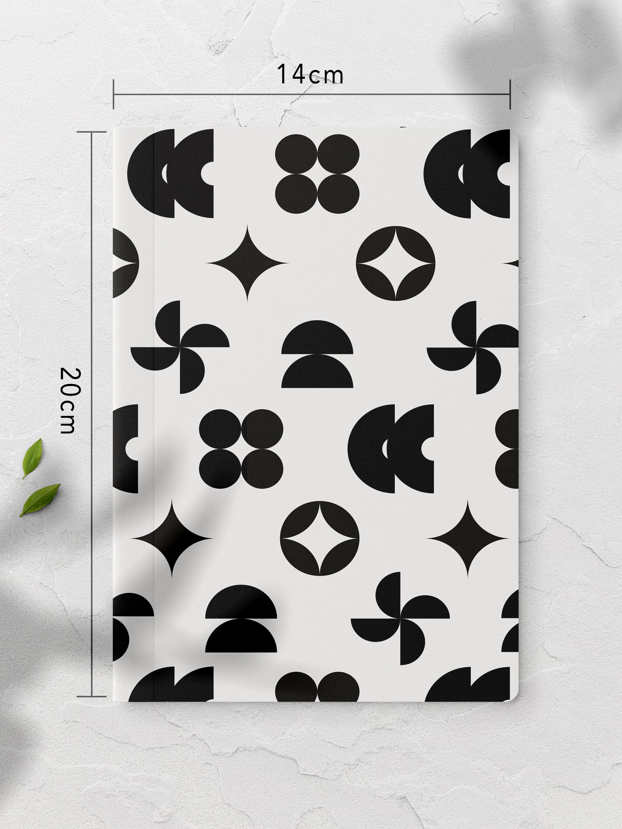 Çizgisiz Defter, Mavi Boho Desen Notebook, Not Defteri, Akıl ve Anı Defteri, 64 Sayfa, 14*21cm