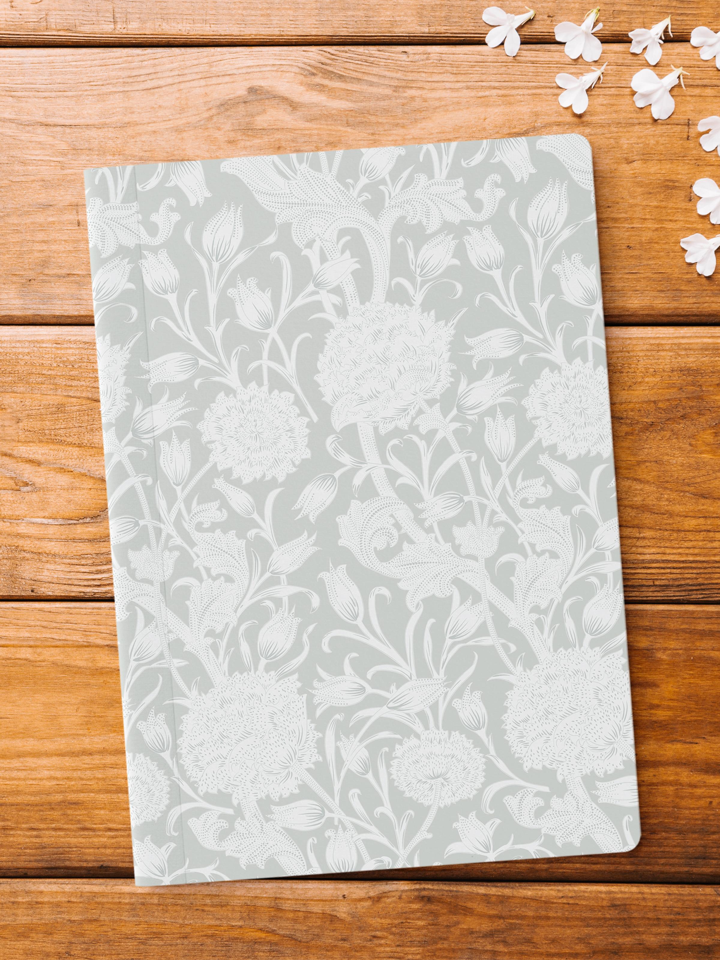 Çizgisiz Defter, Mavi Vintage Notebook, Not Defteri, Akıl ve Anı Defteri, 64 Sayfa, 14*21cm