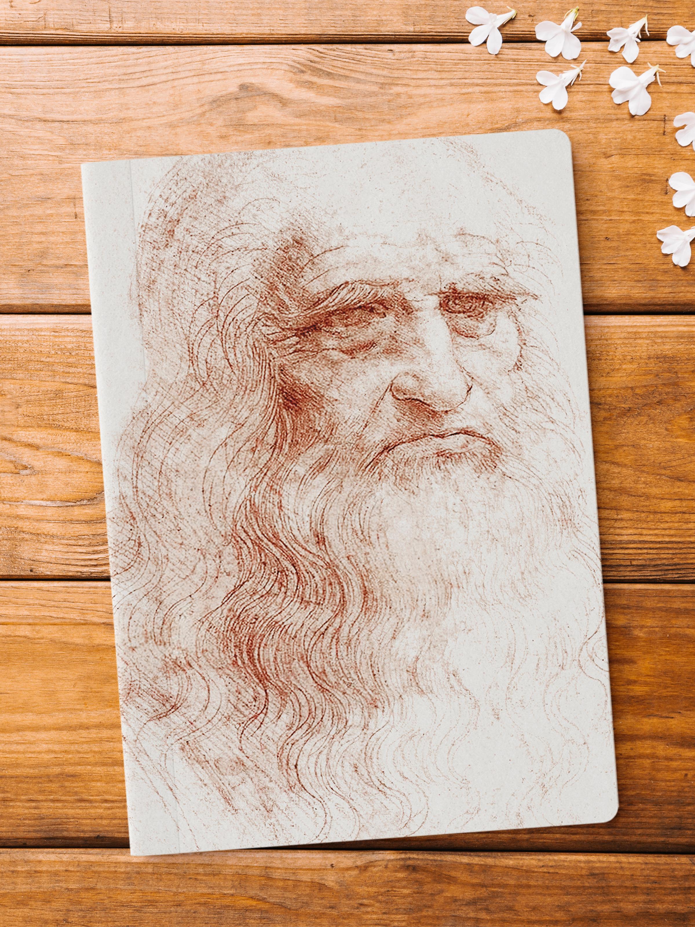 Çizgisiz Defter, Modern Sanat Notebook, Leonardo Da Vinci Temalı Not Defteri 64 Sayfa, 14*21cm
