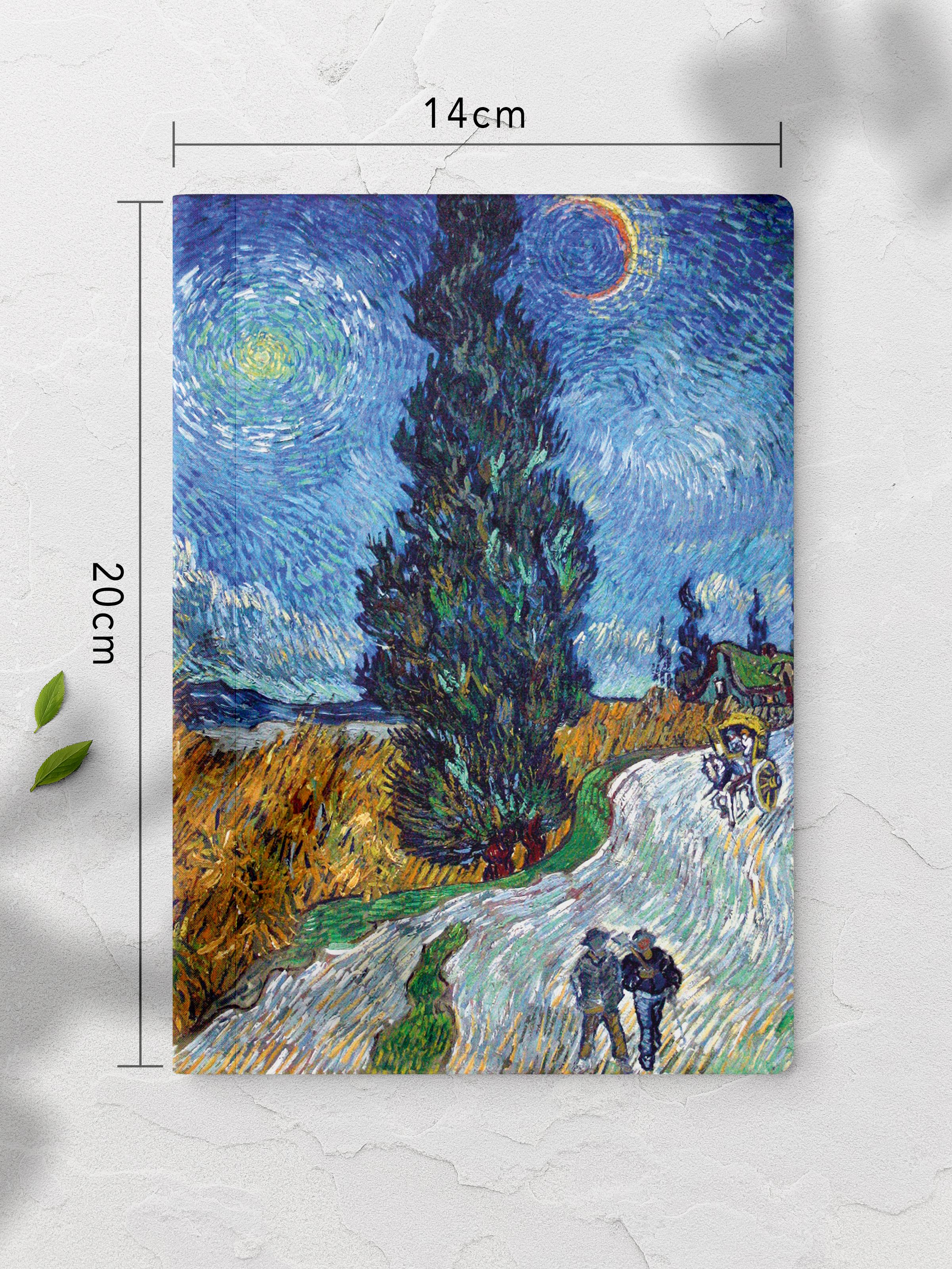 Çizgisiz Defter, Modern Sanat Notebook, Van Gogh Temalı Not Defteri 64 Sayfa, 14*21cm