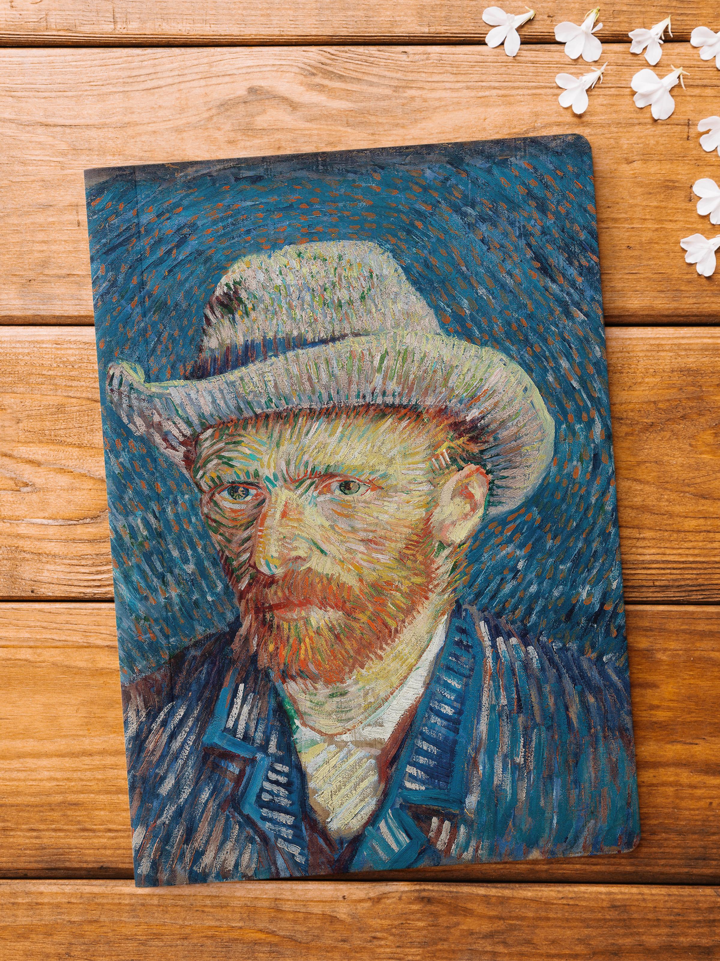 Çizgisiz Defter, Modern Sanat Notebook, Van Gogh Temalı Not Defteri 64 Sayfa, 14*21cm