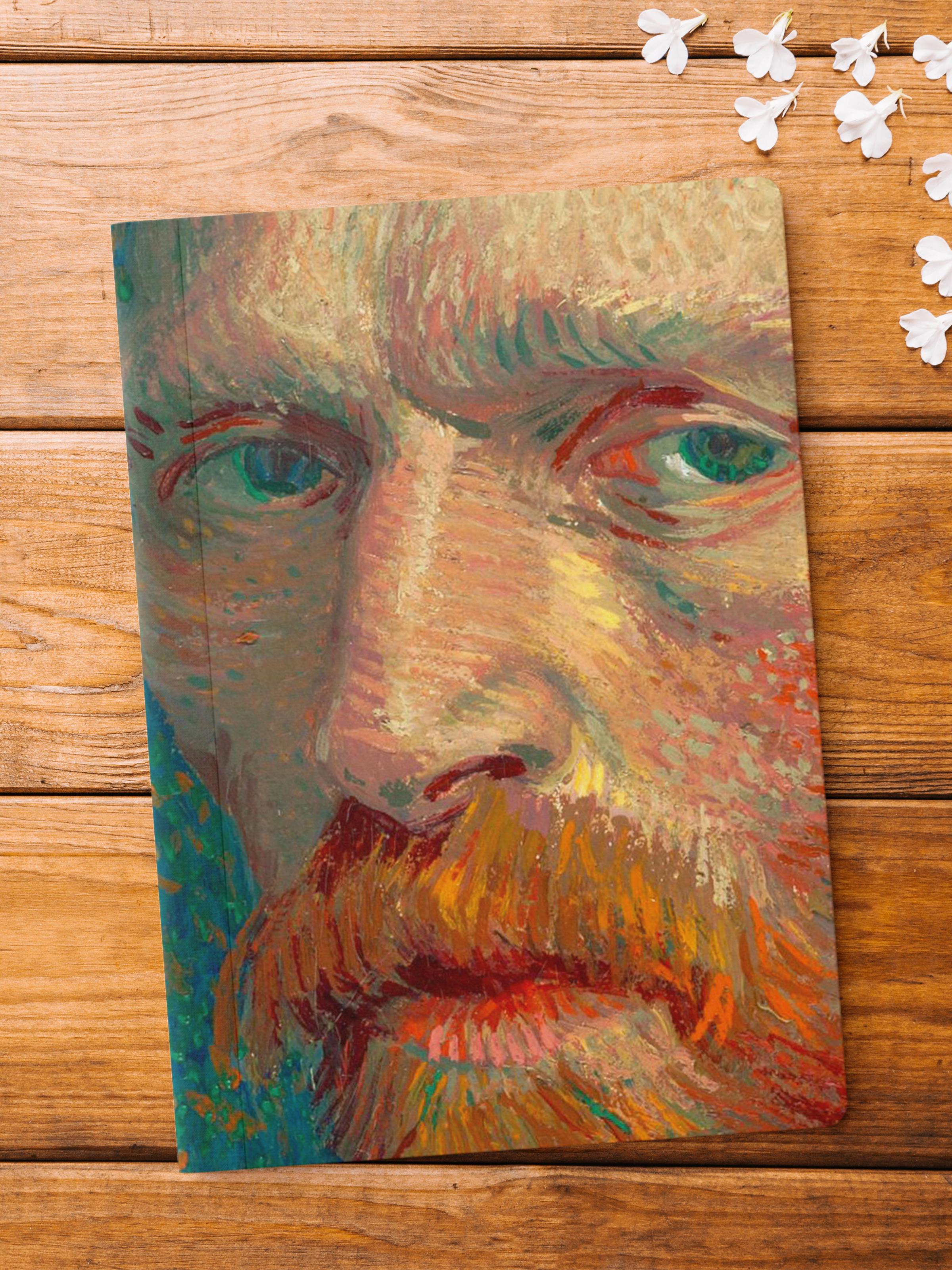 Çizgisiz Defter, Modern Sanat Notebook, Van Gogh Temalı Not Defteri 64 Sayfa, 14*21cm