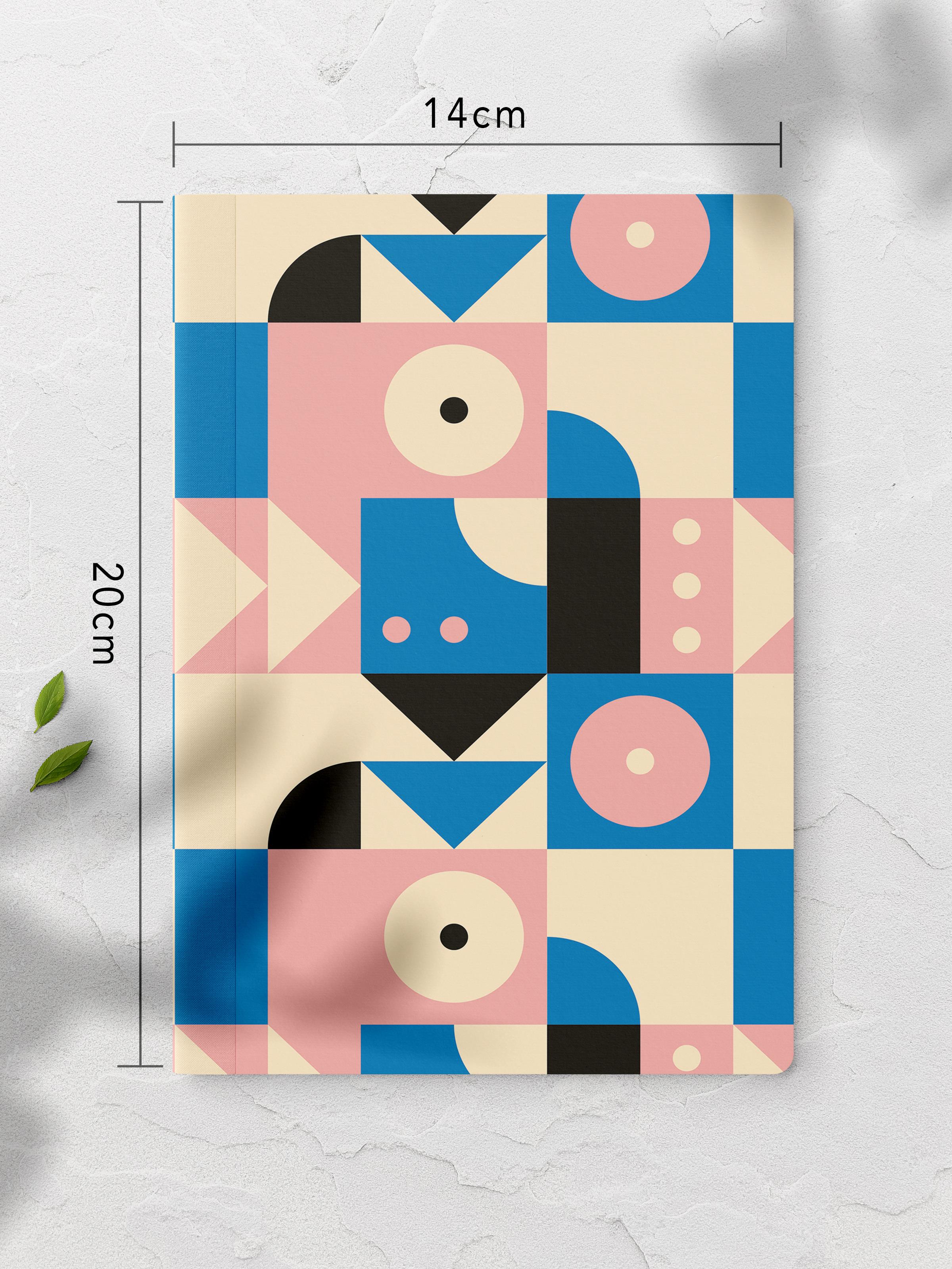 Çizgisiz Defter, Renkli ve Desenli Notebook, Not Defteri, Akıl ve Anı Defteri, 64 Sayfa, 14*21cm