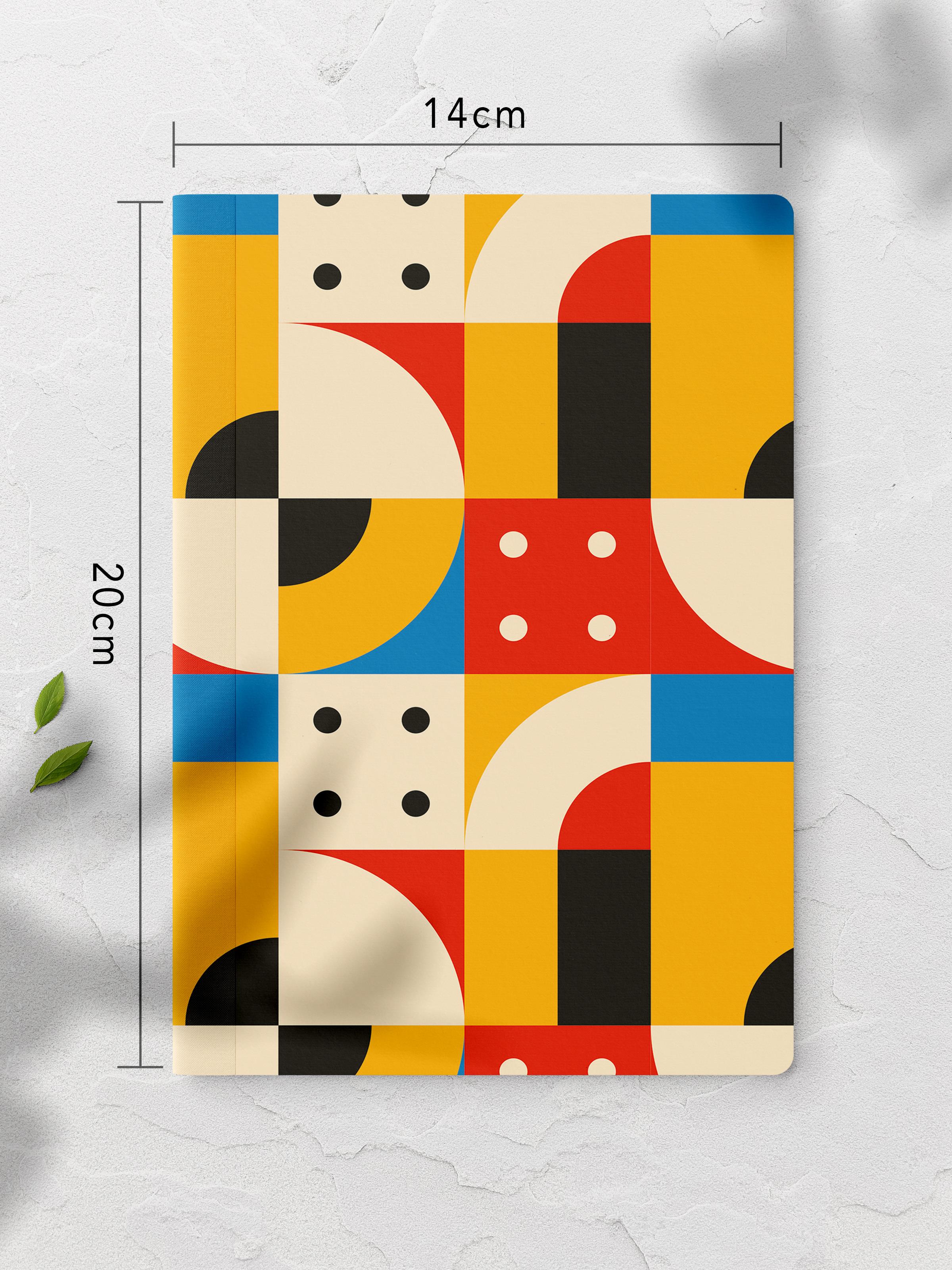 Çizgisiz Defter, Renkli ve Desenli Notebook, Not Defteri, Akıl ve Anı Defteri, 64 Sayfa, 14*21cm
