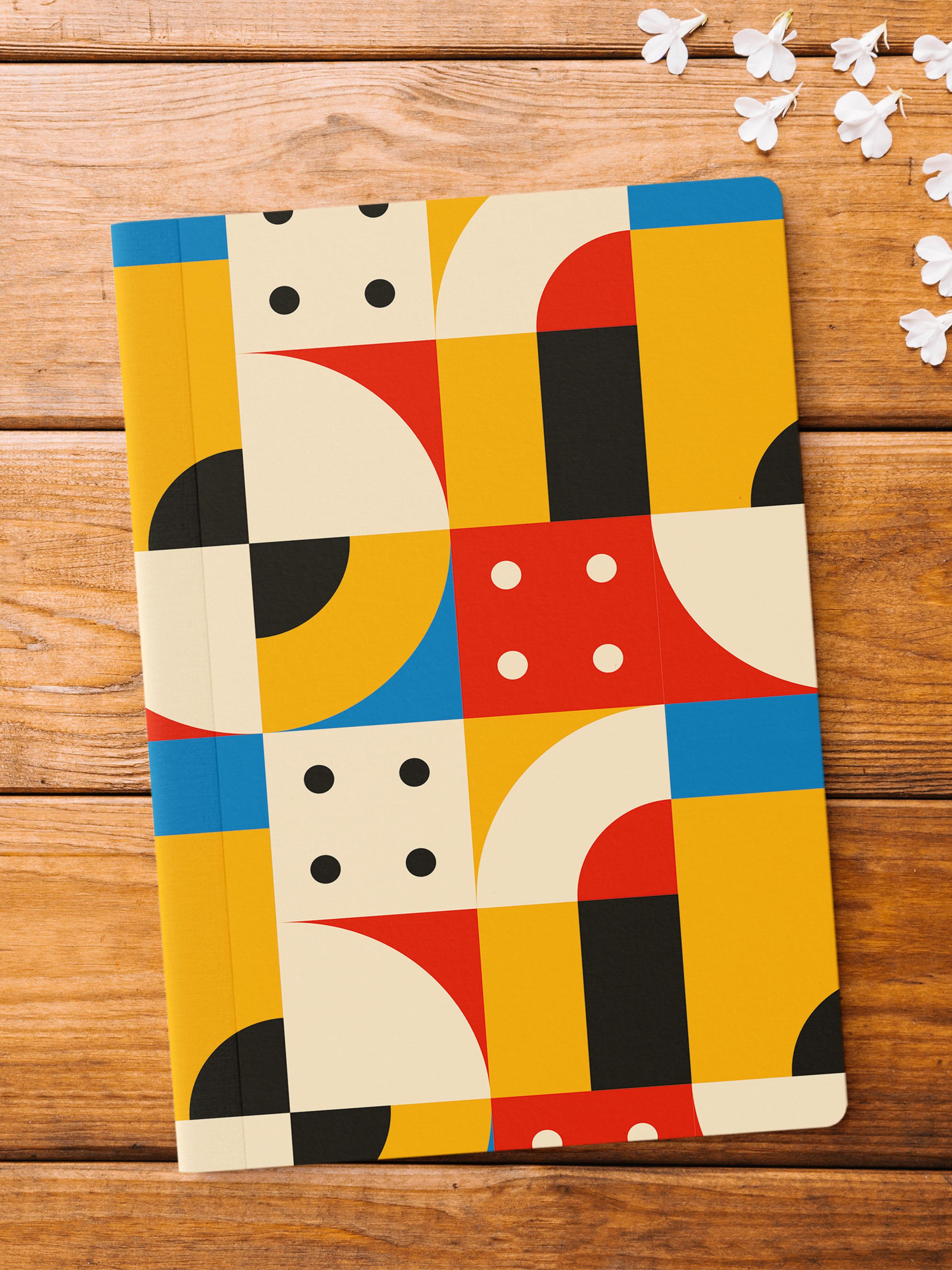 Çizgisiz Defter, Renkli ve Desenli Notebook, Not Defteri, Akıl ve Anı Defteri, 64 Sayfa, 14*21cm