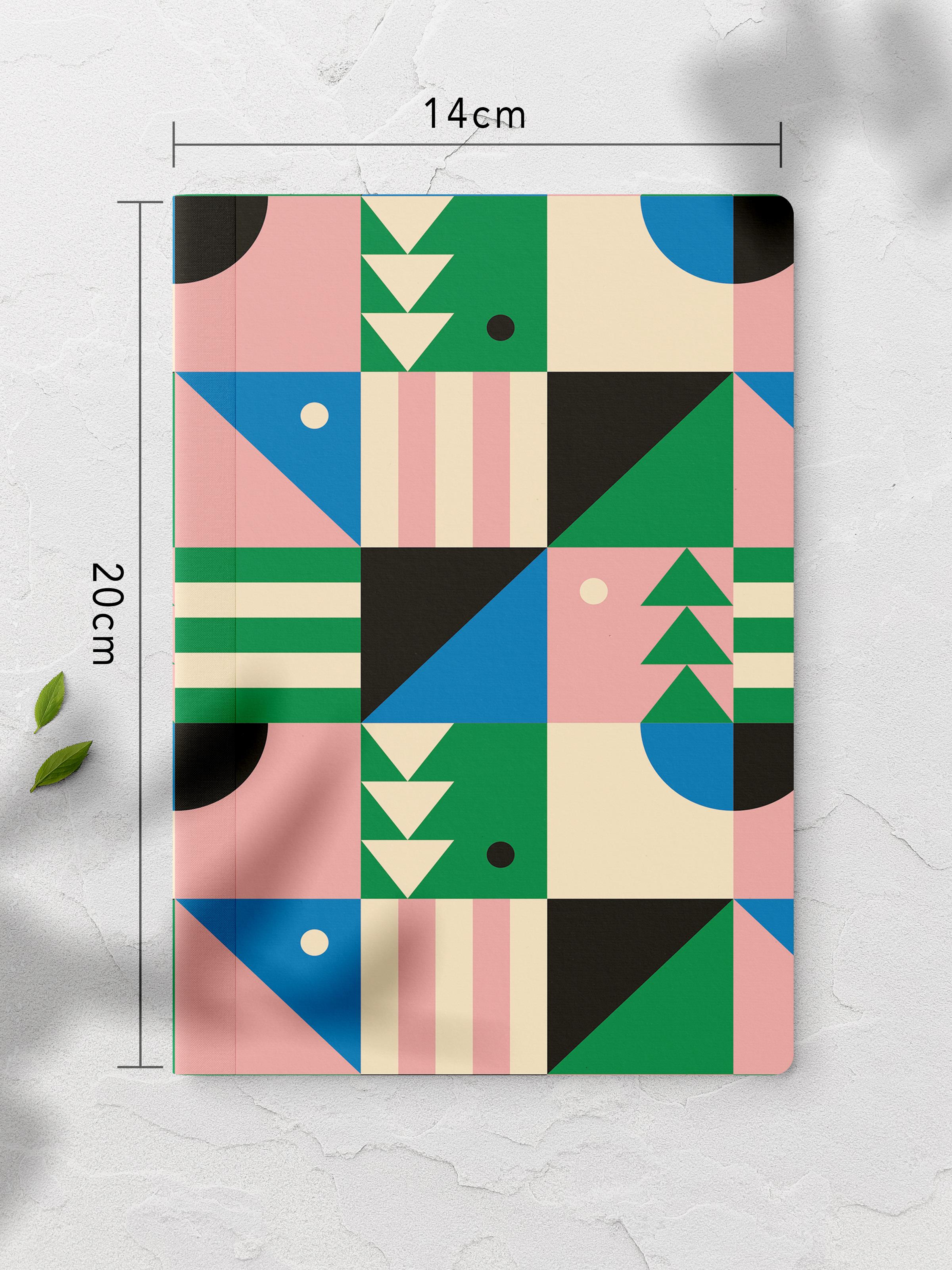 Çizgisiz Defter, Renkli ve Desenli Notebook, Not Defteri, Akıl ve Anı Defteri, 64 Sayfa, 14*21cm