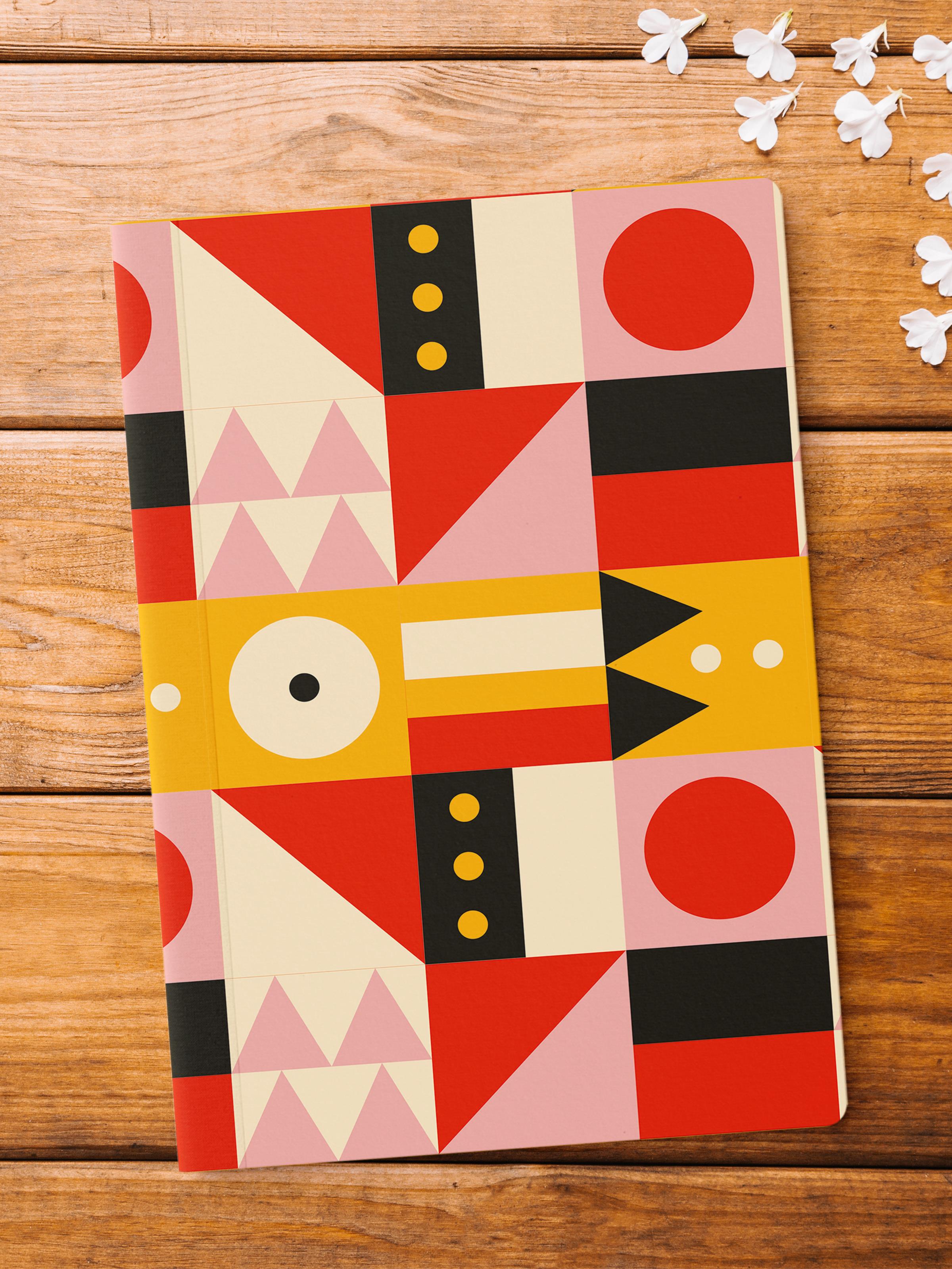 Çizgisiz Defter, Renkli ve Desenli Notebook, Not Defteri, Akıl ve Anı Defteri, 64 Sayfa, 14*21cm